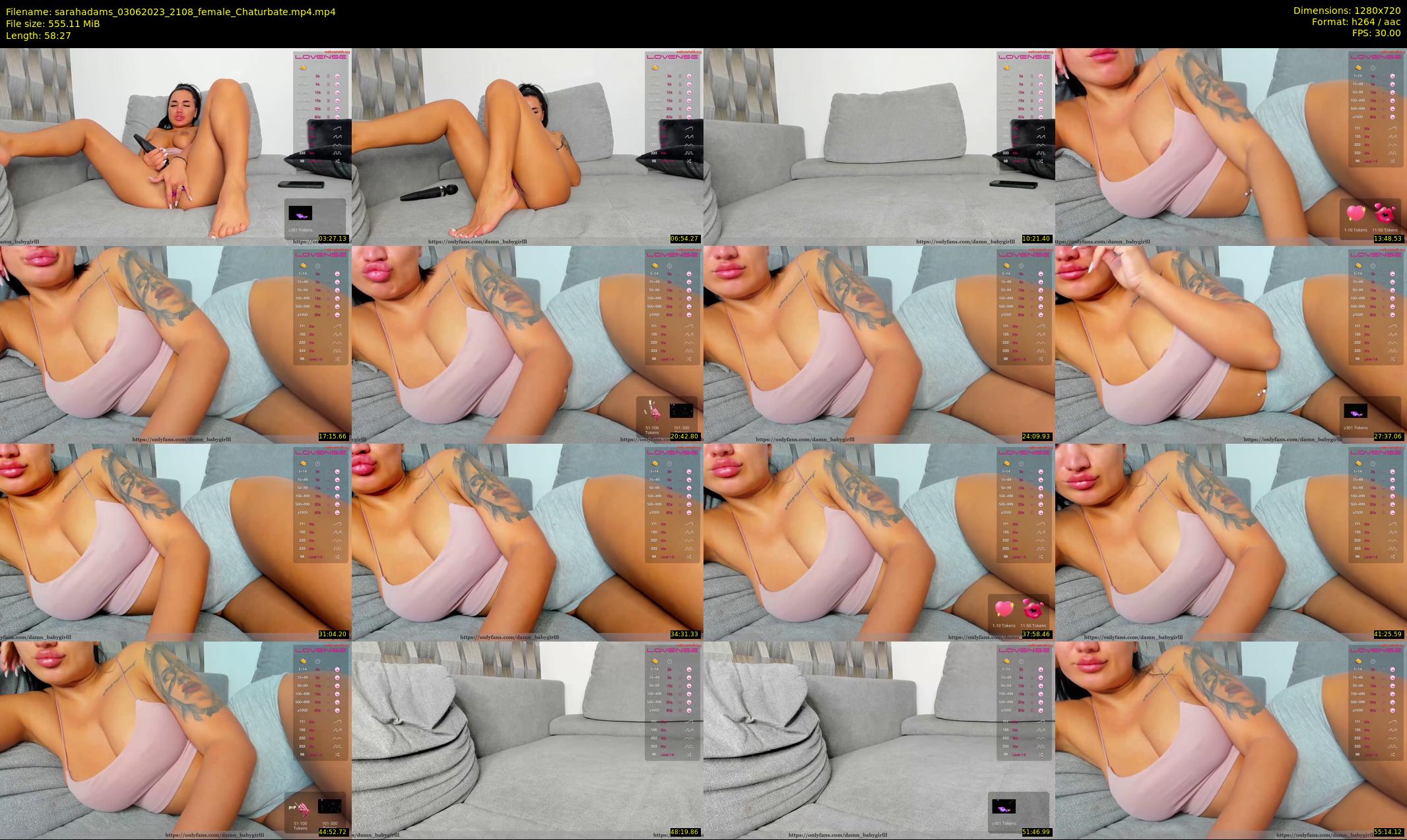 sarahadams — 59 minute Chaturbate female cam show recording, 720p, Jun 3, 2023