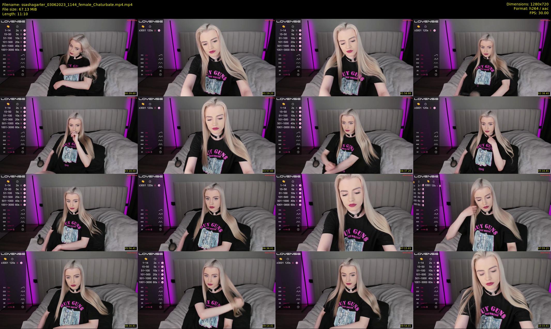 ssashagarter — 12 minute Chaturbate female cam show recording, 720p, Jun 3, 2023