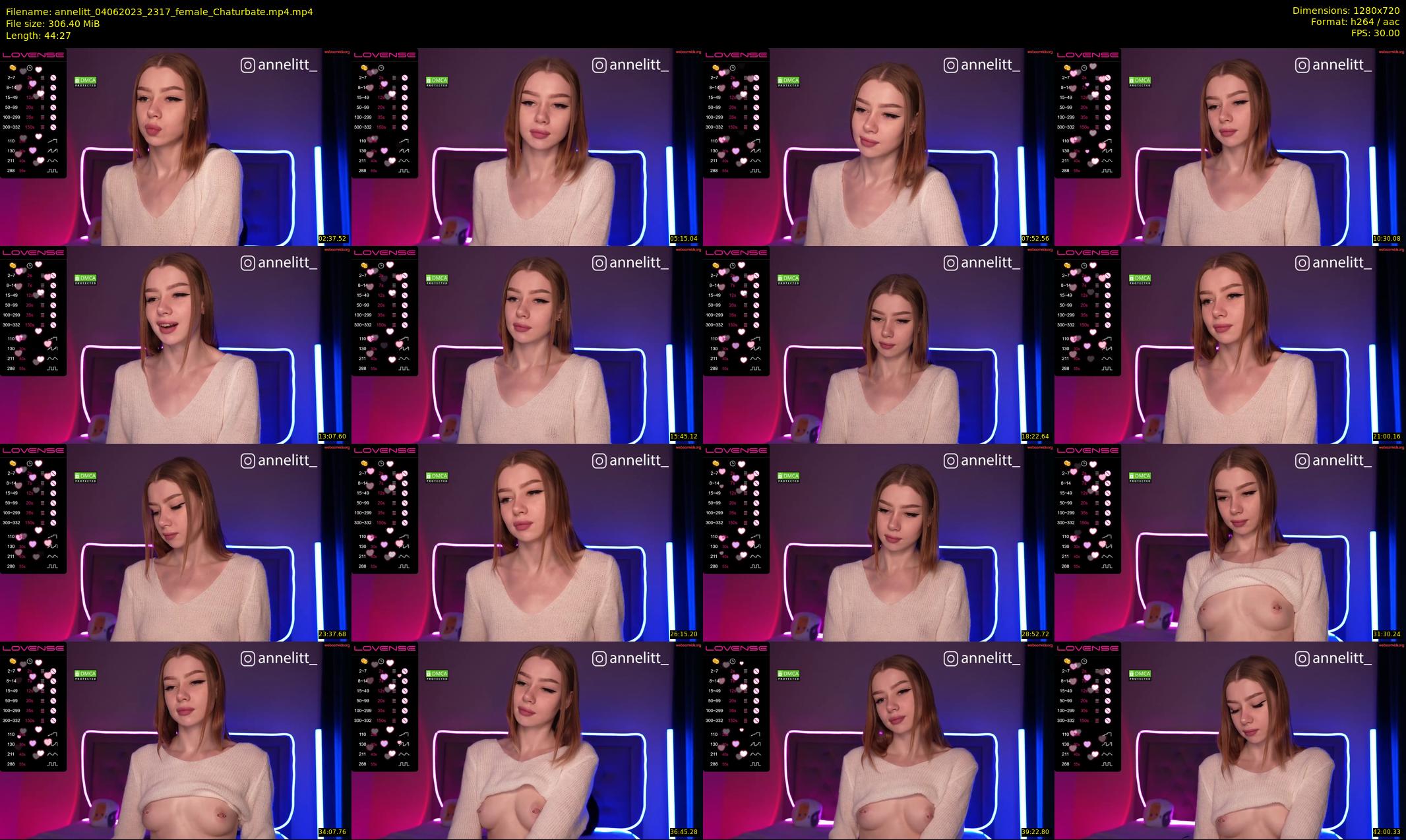 annelitt — 45 minute Chaturbate female cam show recording, 720p, Jun 4, 2023