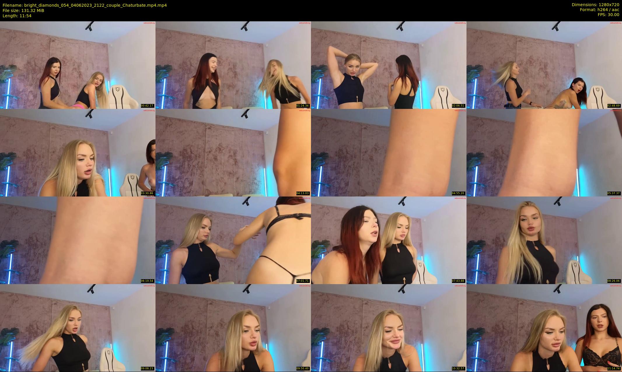 bright_diamonds_054 — 12 minute Chaturbate couple cam show recording, 720p, Jun 4, 2023