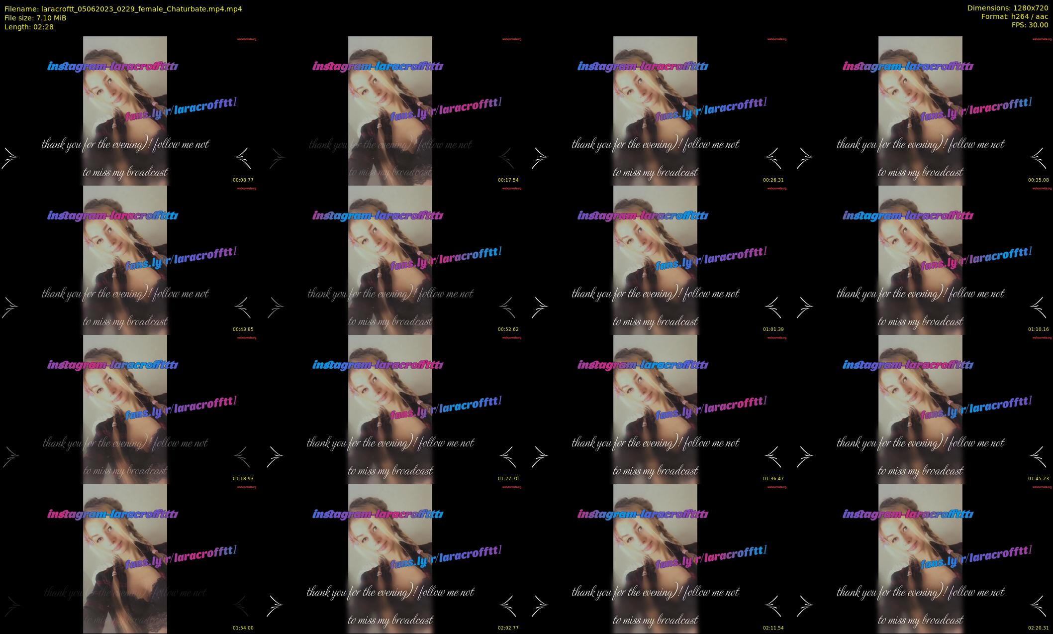 laracroftt — 3 minute Chaturbate female cam show recording, 720p, Jun 5, 2023