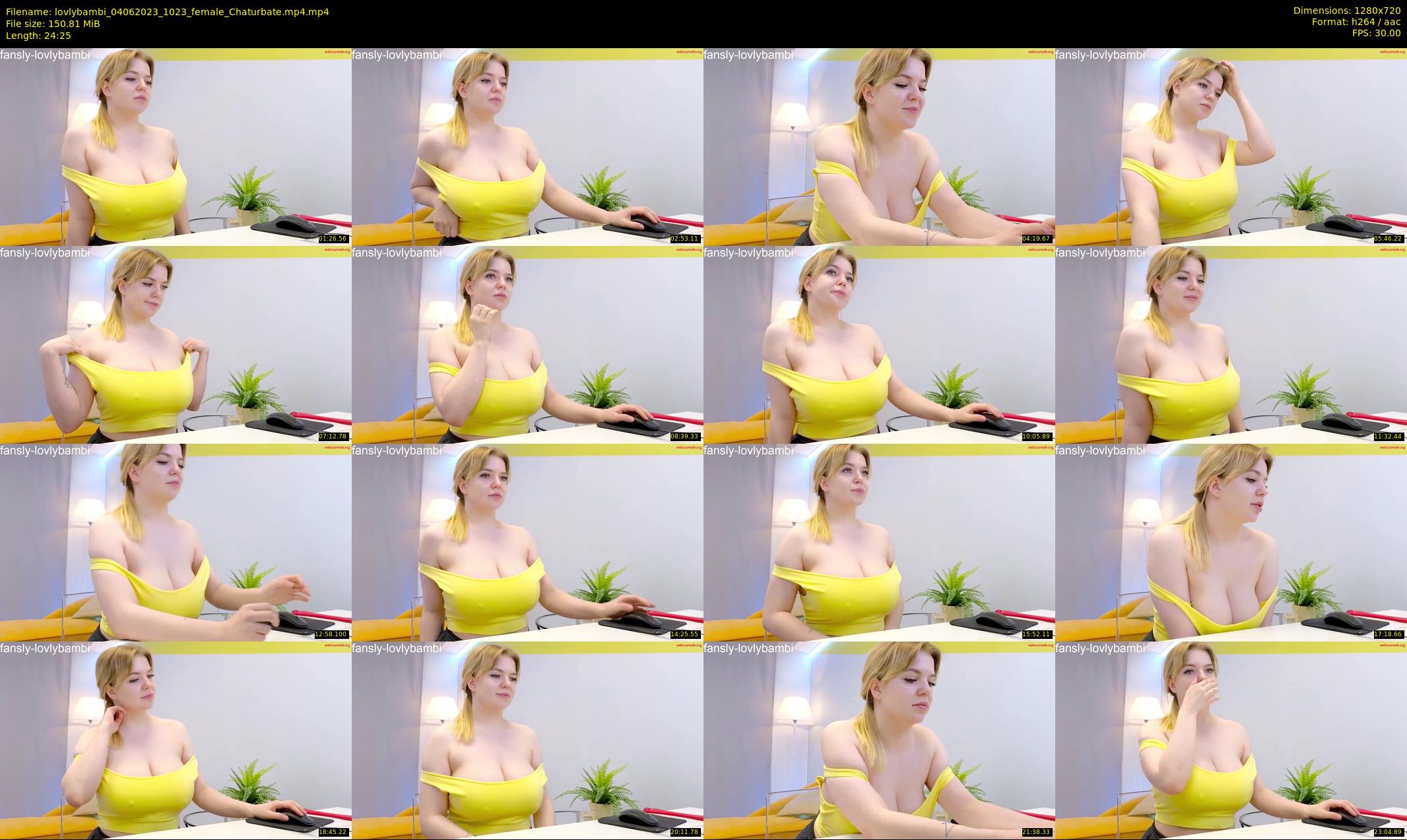 lovlybambi — 25 minute Chaturbate female cam show recording, 720p, Jun 4, 2023