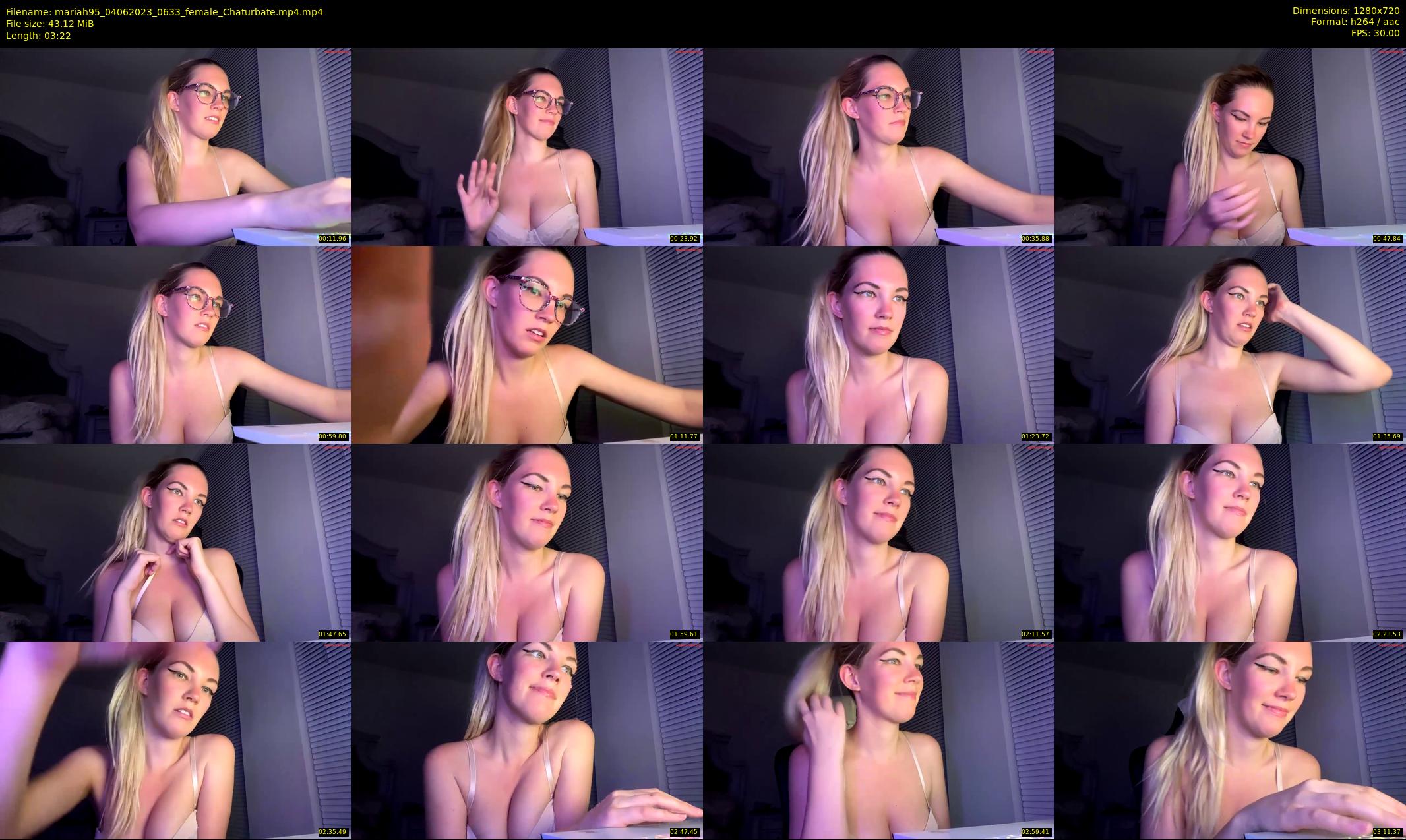mariah95 — 4 minute Chaturbate female cam show recording, 720p, Jun 4, 2023