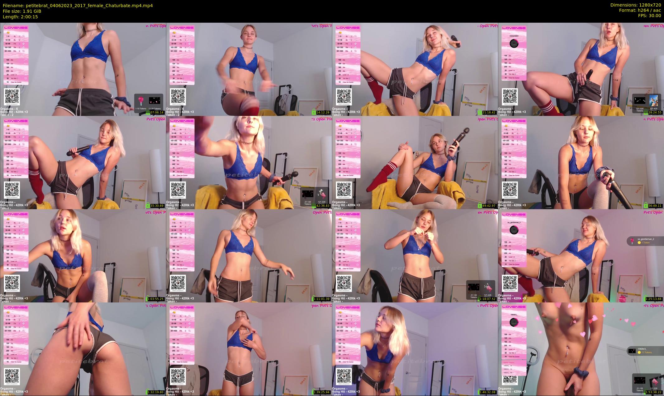 petitebrat — 121 minute Chaturbate female cam show recording, 720p, Jun 4, 2023