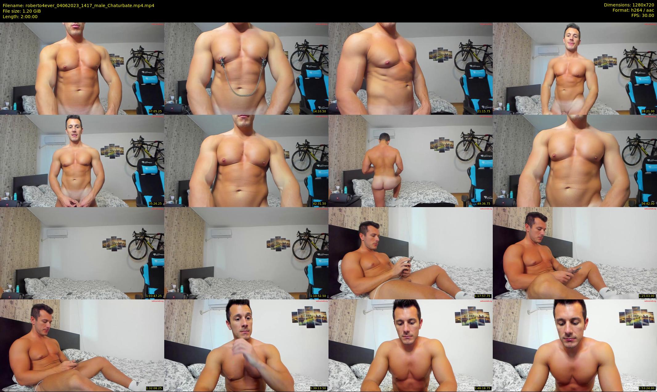 roberto4ever — 120 minute Chaturbate male cam show recording, 720p, Jun 4, 2023