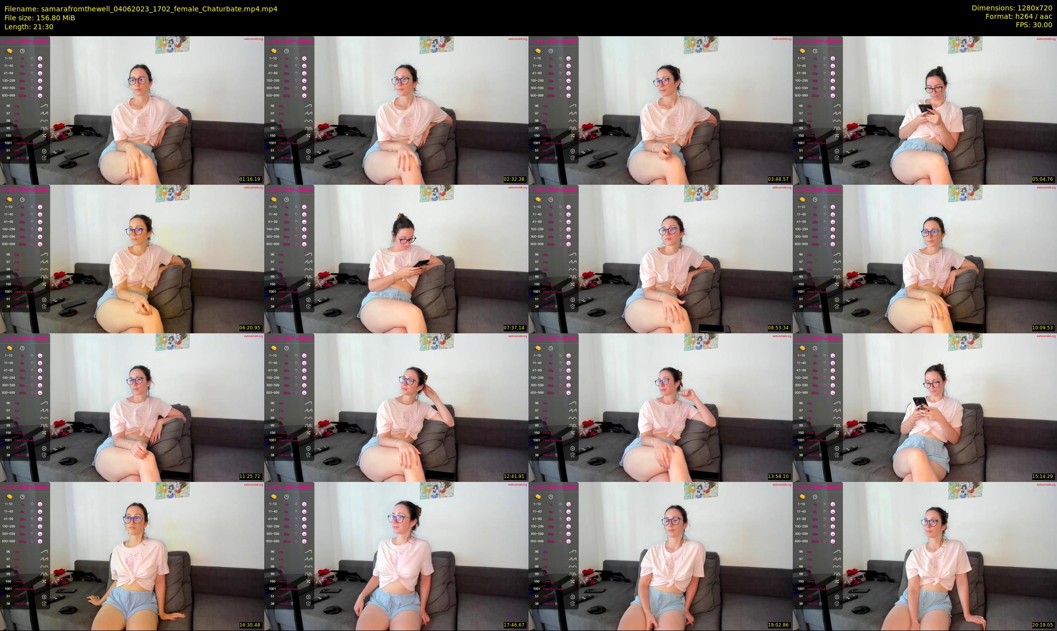 samarafromthewell — 22 minute Chaturbate female cam show recording, 720p, Jun 4, 2023