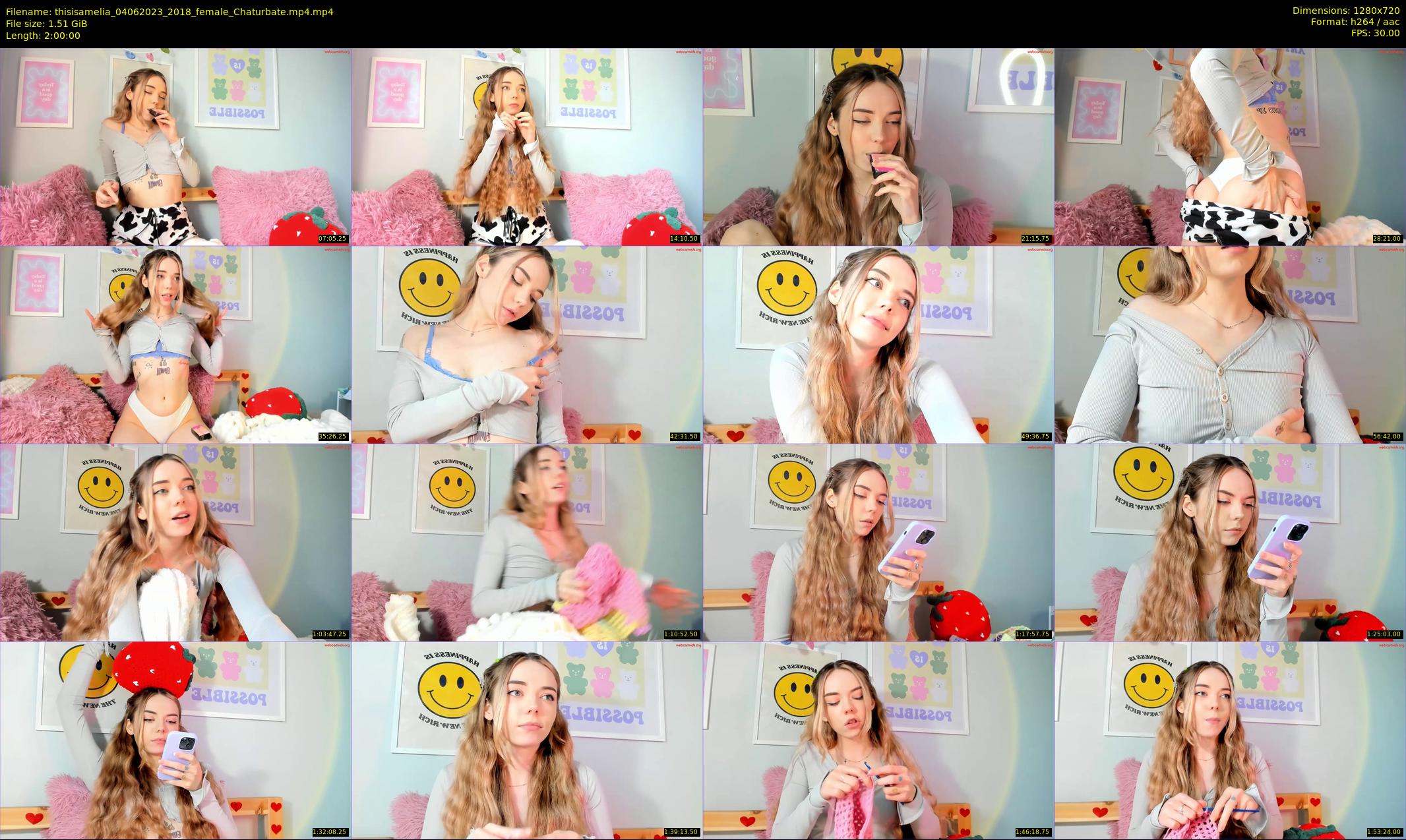 thisisamelia — 120 minute Chaturbate female cam show recording, 720p, Jun 4, 2023
