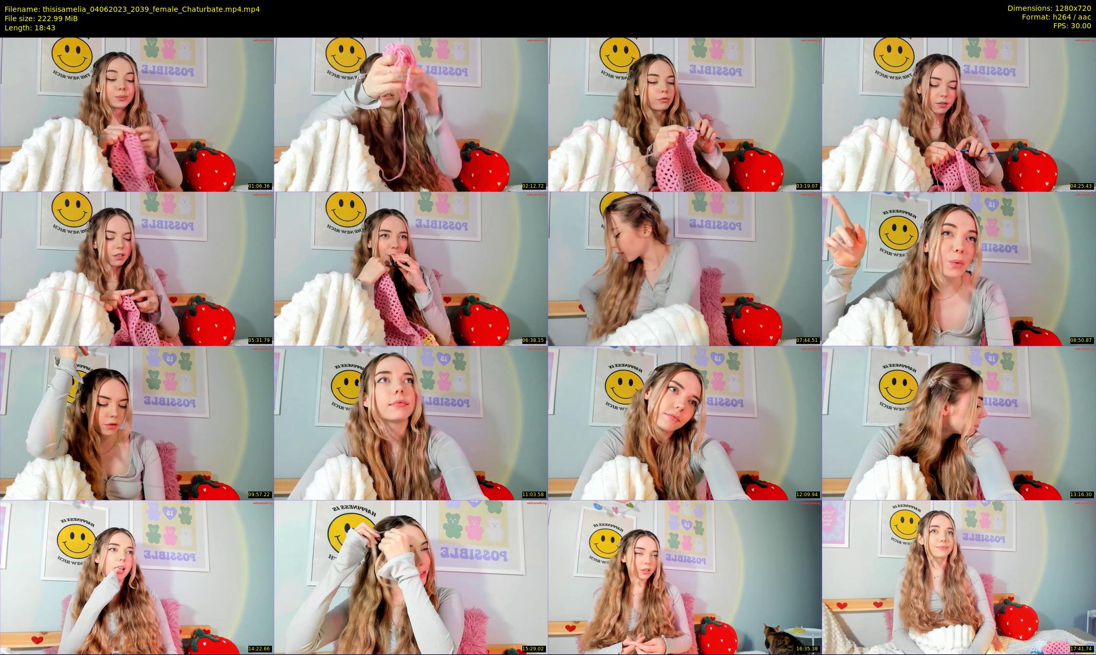 thisisamelia — 19 minute Chaturbate female cam show recording, 720p, Jun 4, 2023