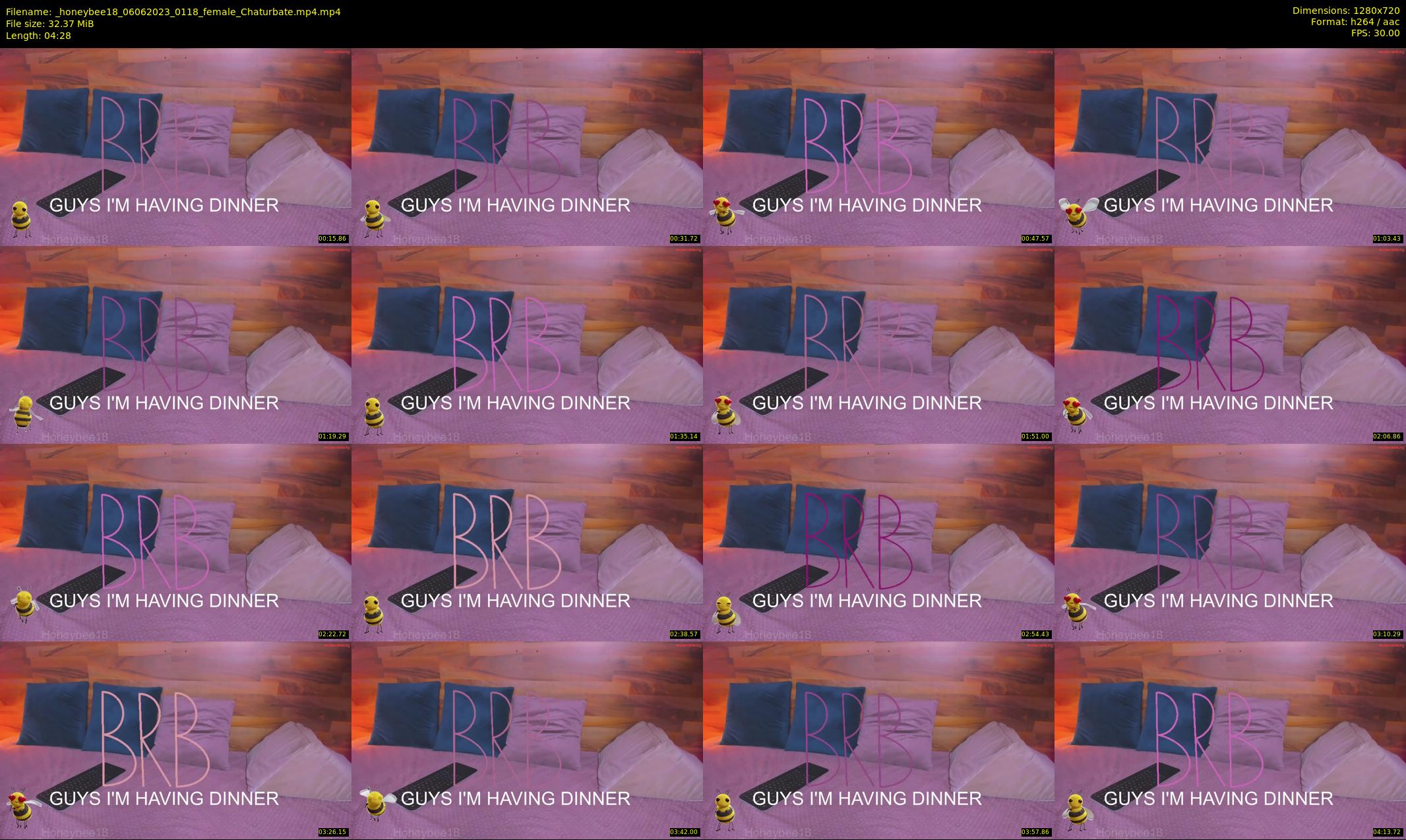 _honeybee18 — 5 minute Chaturbate female cam show recording, 720p, Jun 6, 2023