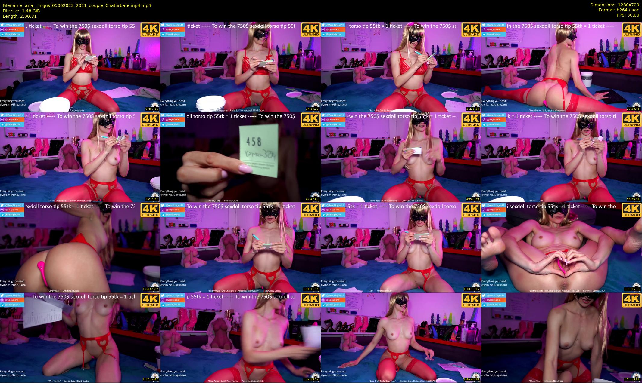 ana__lingus — 121 minute Chaturbate couple cam show recording, 720p, Jun 5, 2023