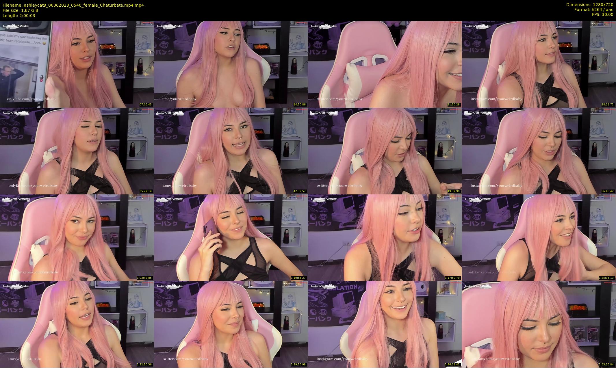 ashleycat9 — 121 minute Chaturbate female cam show recording, 720p, Jun 6, 2023
