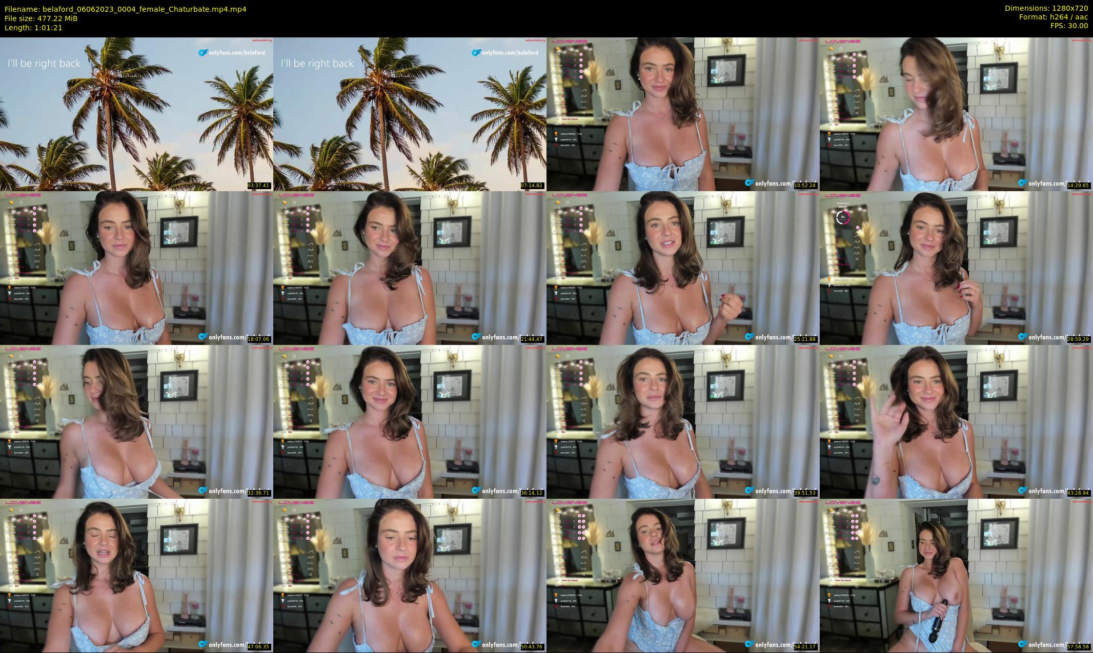 belaford — 62 minute Chaturbate female cam show recording, 720p, Jun 6, 2023