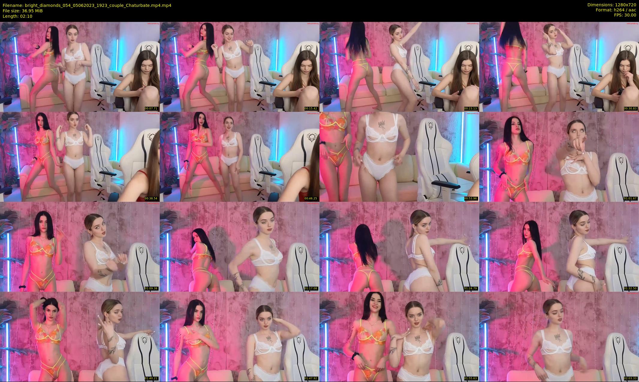 bright_diamonds_054 — 3 minute Chaturbate couple cam show recording, 720p, Jun 5, 2023