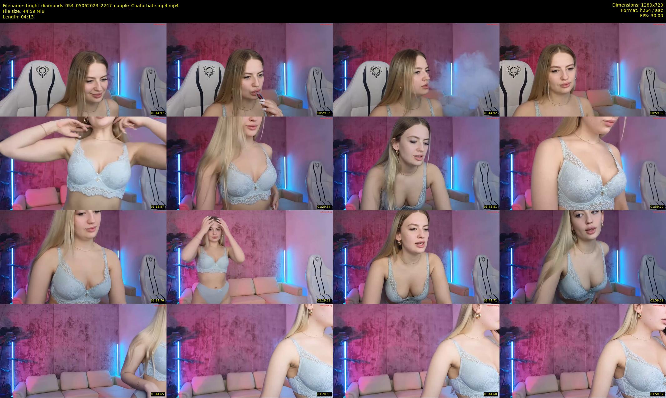 bright_diamonds_054 — 5 minute Chaturbate couple cam show recording, 720p, Jun 5, 2023
