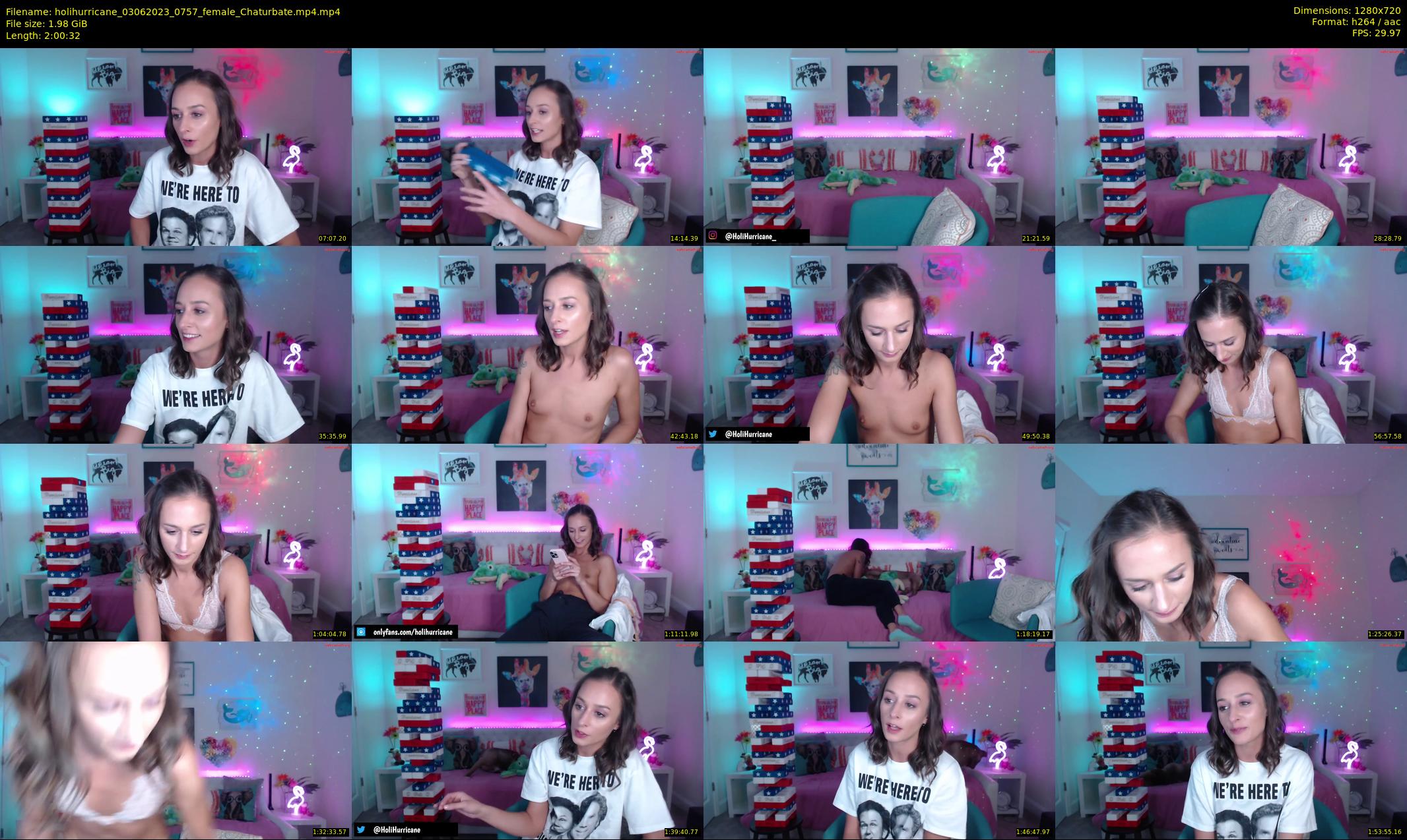 holihurricane — 121 minute Chaturbate female cam show recording, 720p, Jun 3, 2023
