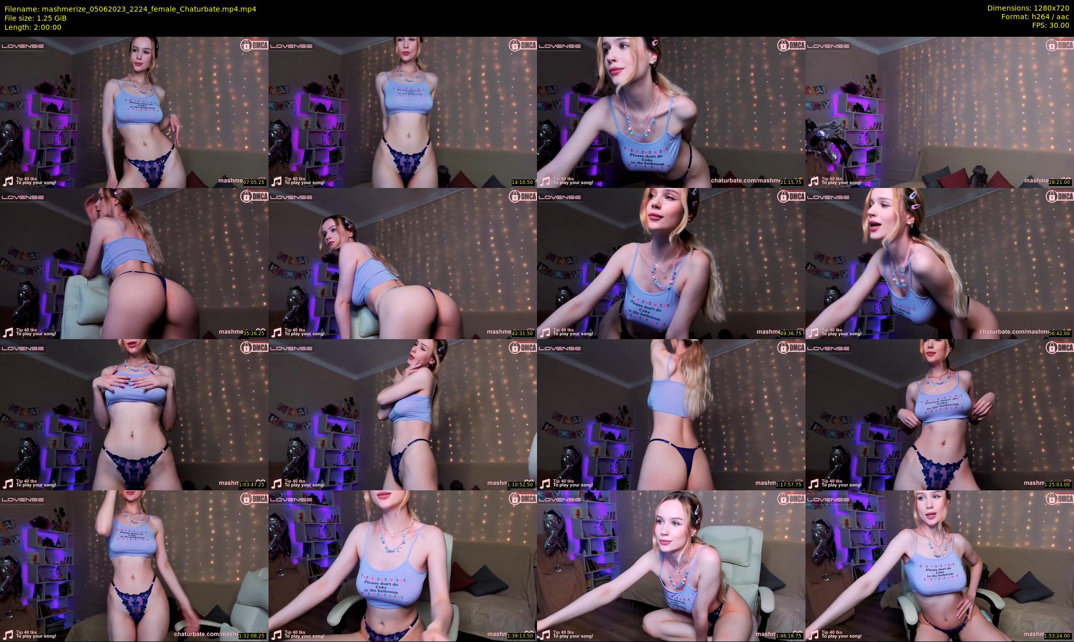 mashmerize — 120 minute Chaturbate female cam show recording, 720p, Jun 5, 2023
