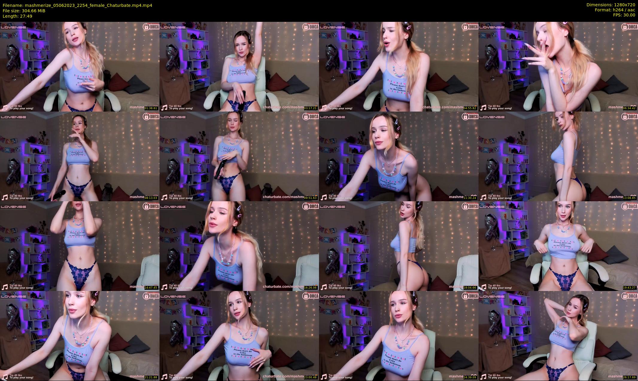 mashmerize — 28 minute Chaturbate female cam show recording, 720p, Jun 5, 2023