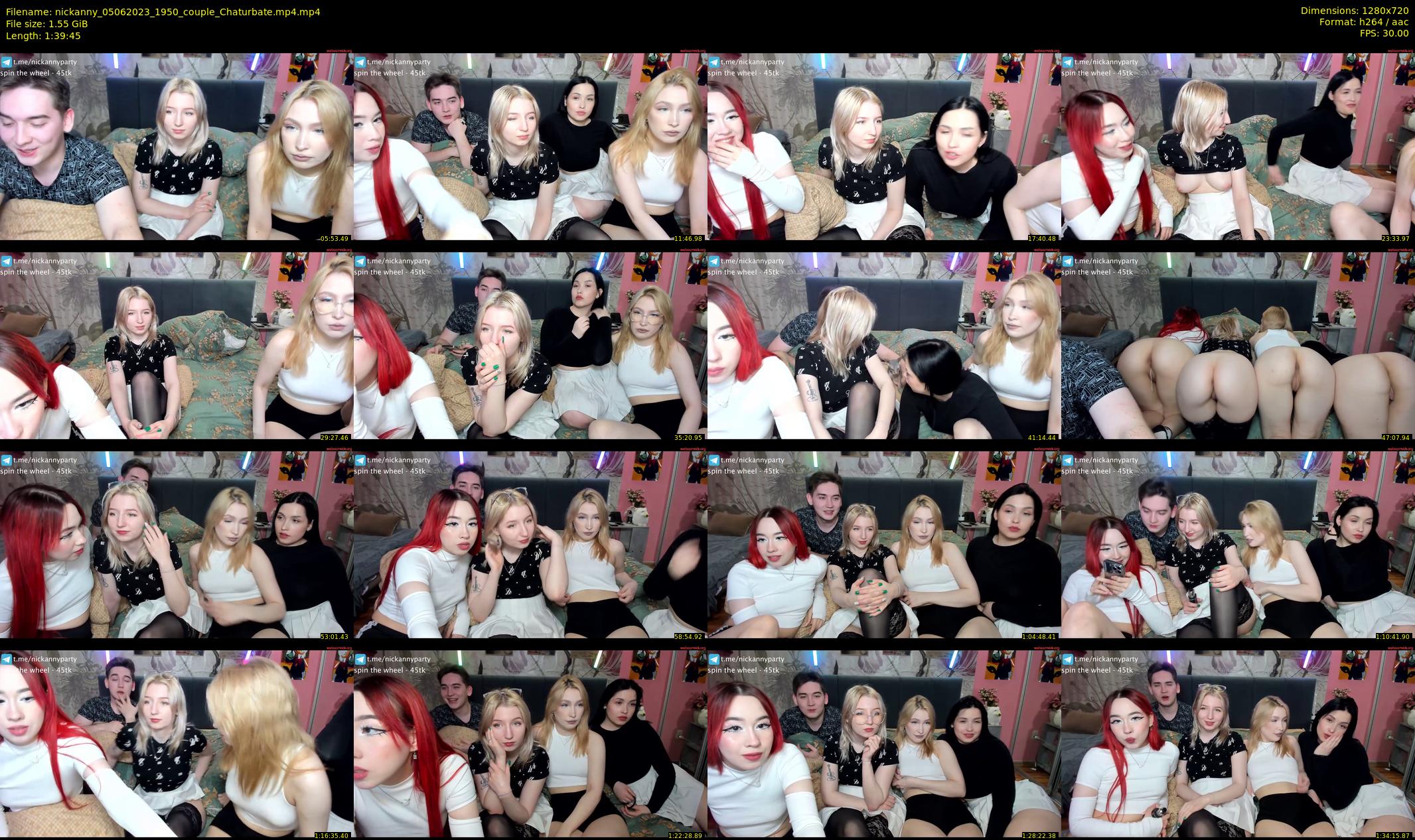 nickanny — 100 minute Chaturbate couple cam show recording, 720p, Jun 5, 2023