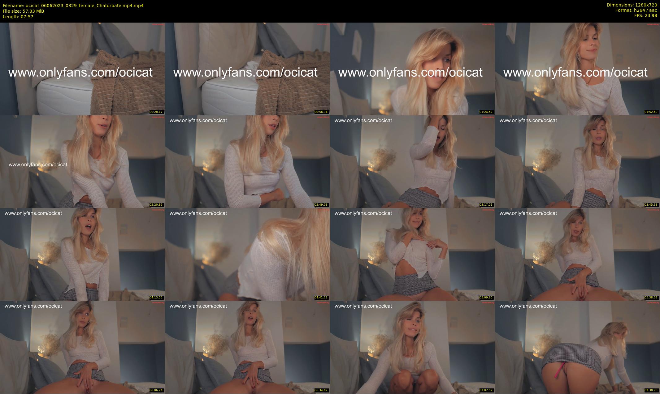 ocicat — 8 minute Chaturbate female cam show recording, 720p, Jun 6, 2023
