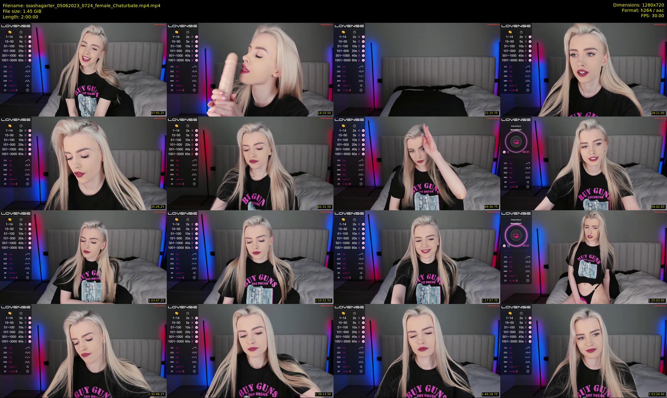 ssashagarter — 120 minute Chaturbate female cam show recording, 720p, Jun 5, 2023