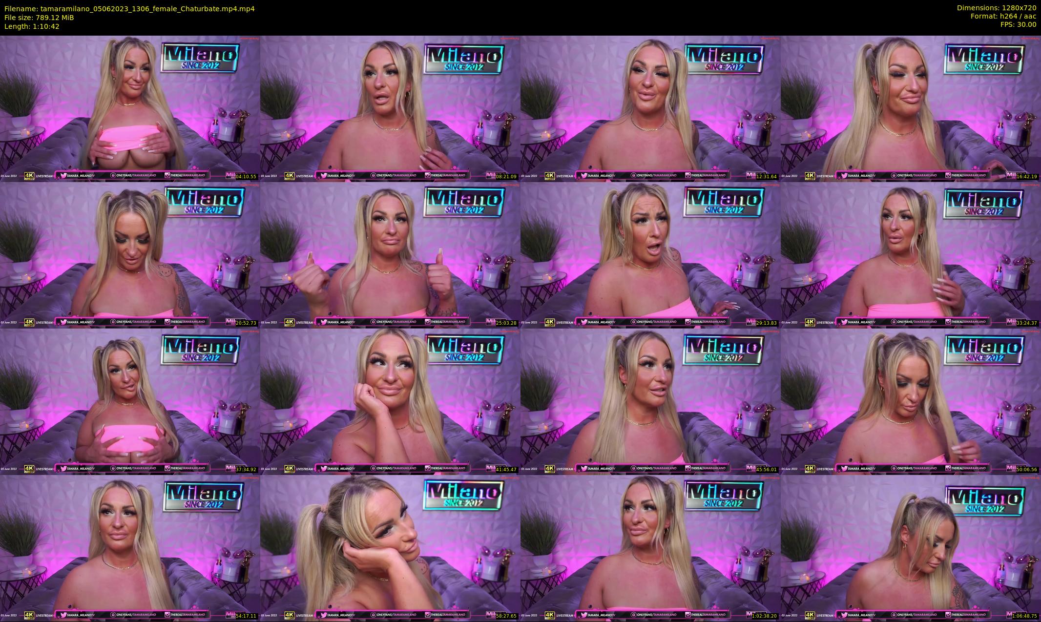 tamaramilano — 71 minute Chaturbate female cam show recording, 720p, Jun 5, 2023