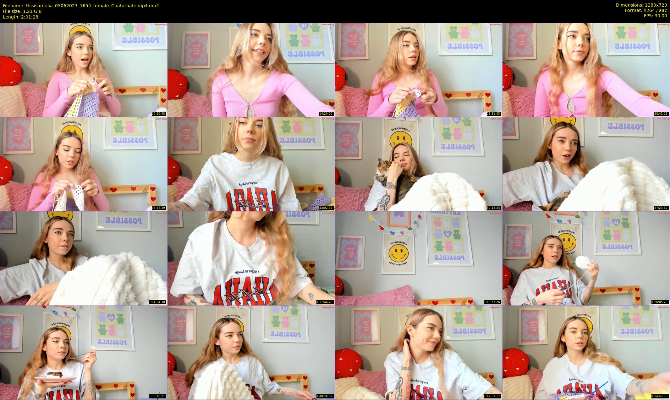 thisisamelia — 122 minute Chaturbate female cam show recording, 720p, Jun 5, 2023