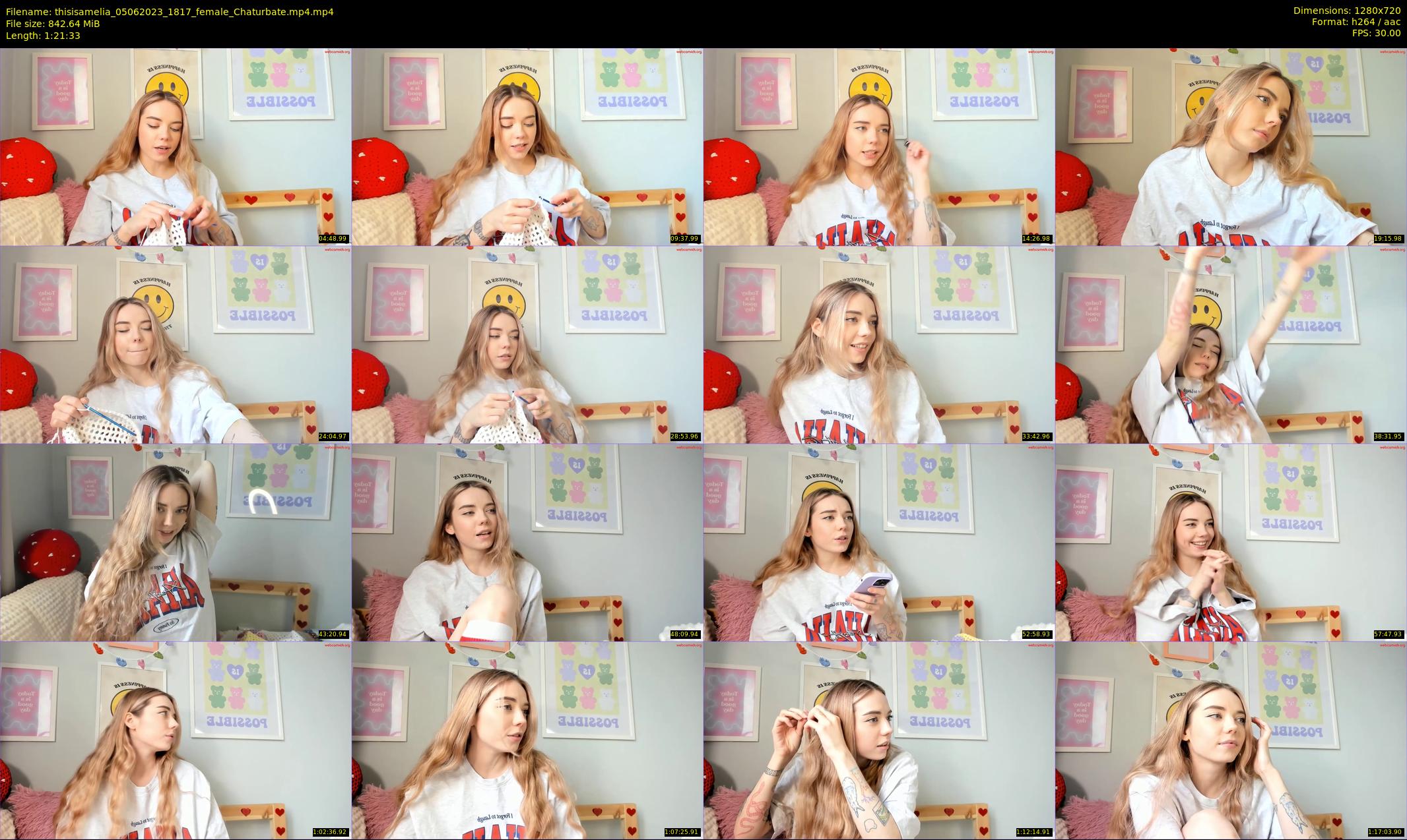 thisisamelia — 82 minute Chaturbate female cam show recording, 720p, Jun 5, 2023