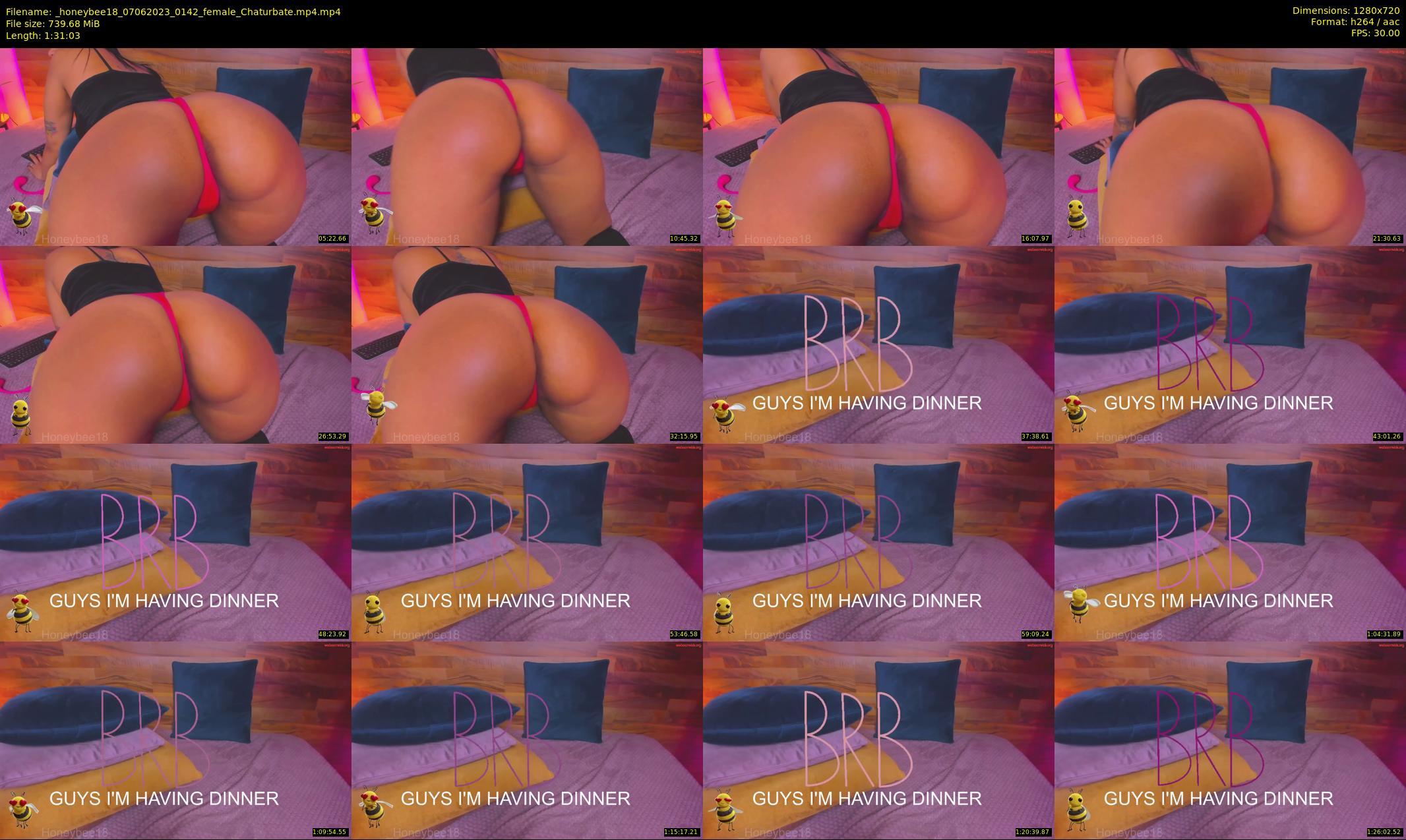 _honeybee18 — 92 minute Chaturbate female cam show recording, 720p, Jun 7, 2023