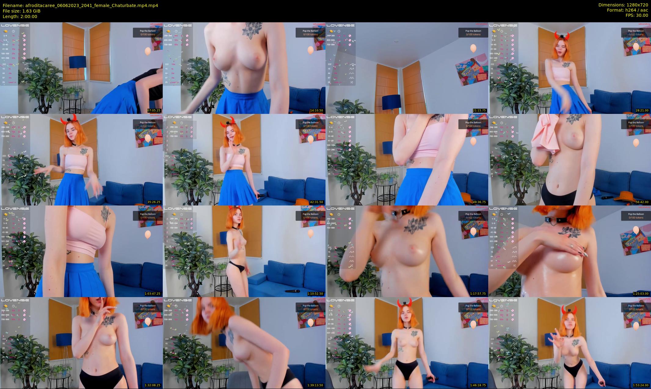 afroditacaree — 120 minute Chaturbate female cam show recording, 720p, Jun 6, 2023