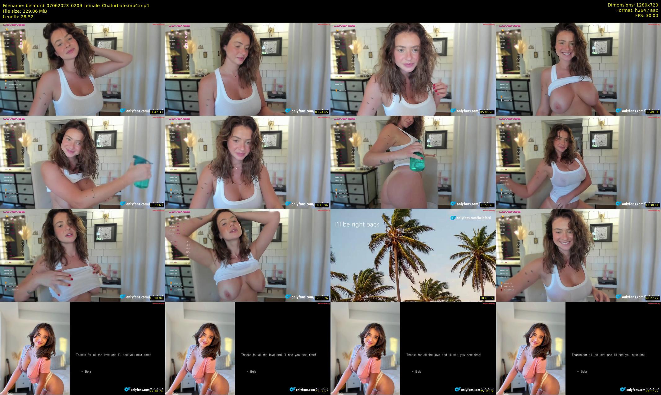 belaford — 29 minute Chaturbate female cam show recording, 720p, Jun 7, 2023
