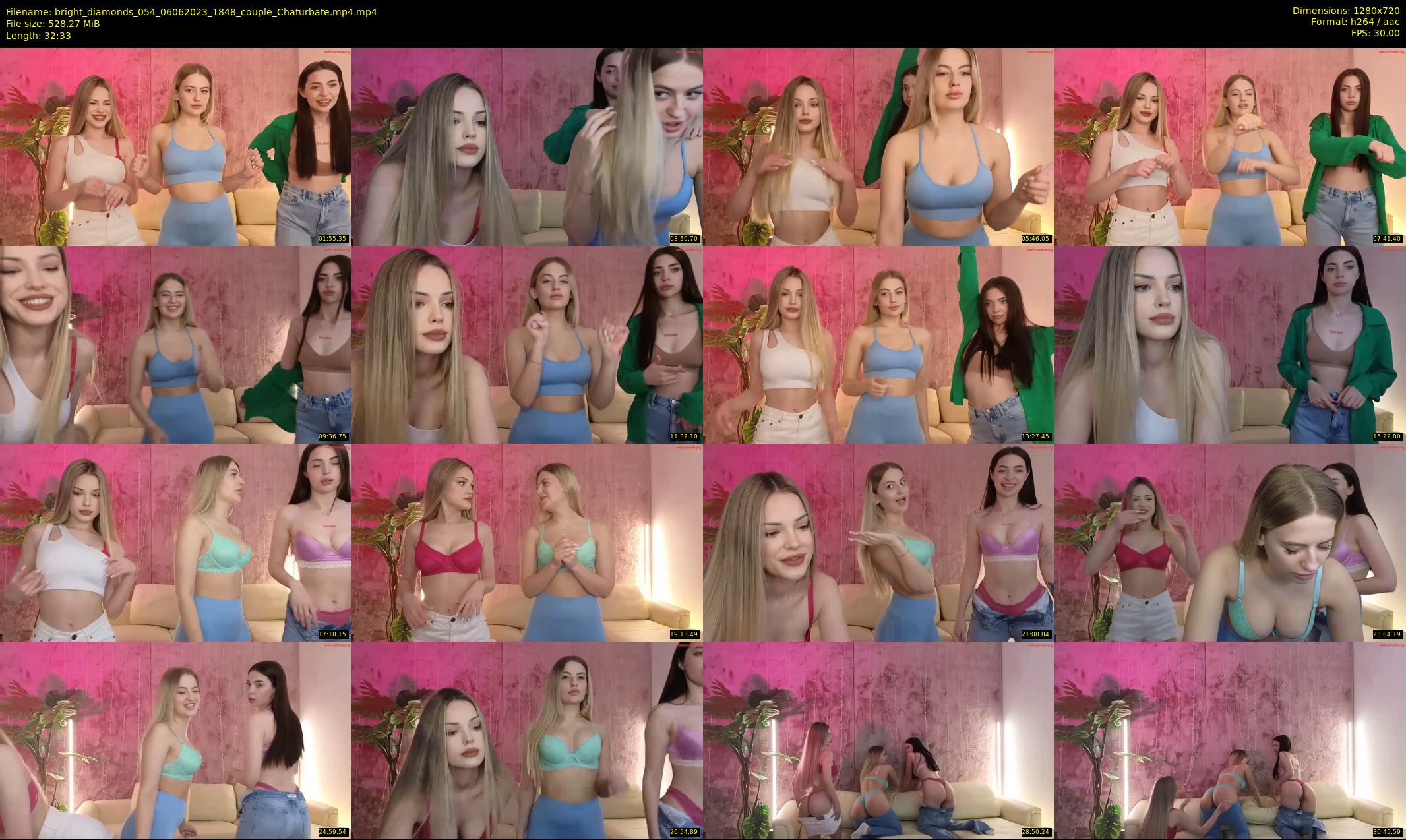 bright_diamonds_054 — 33 minute Chaturbate couple cam show recording, 720p, Jun 6, 2023