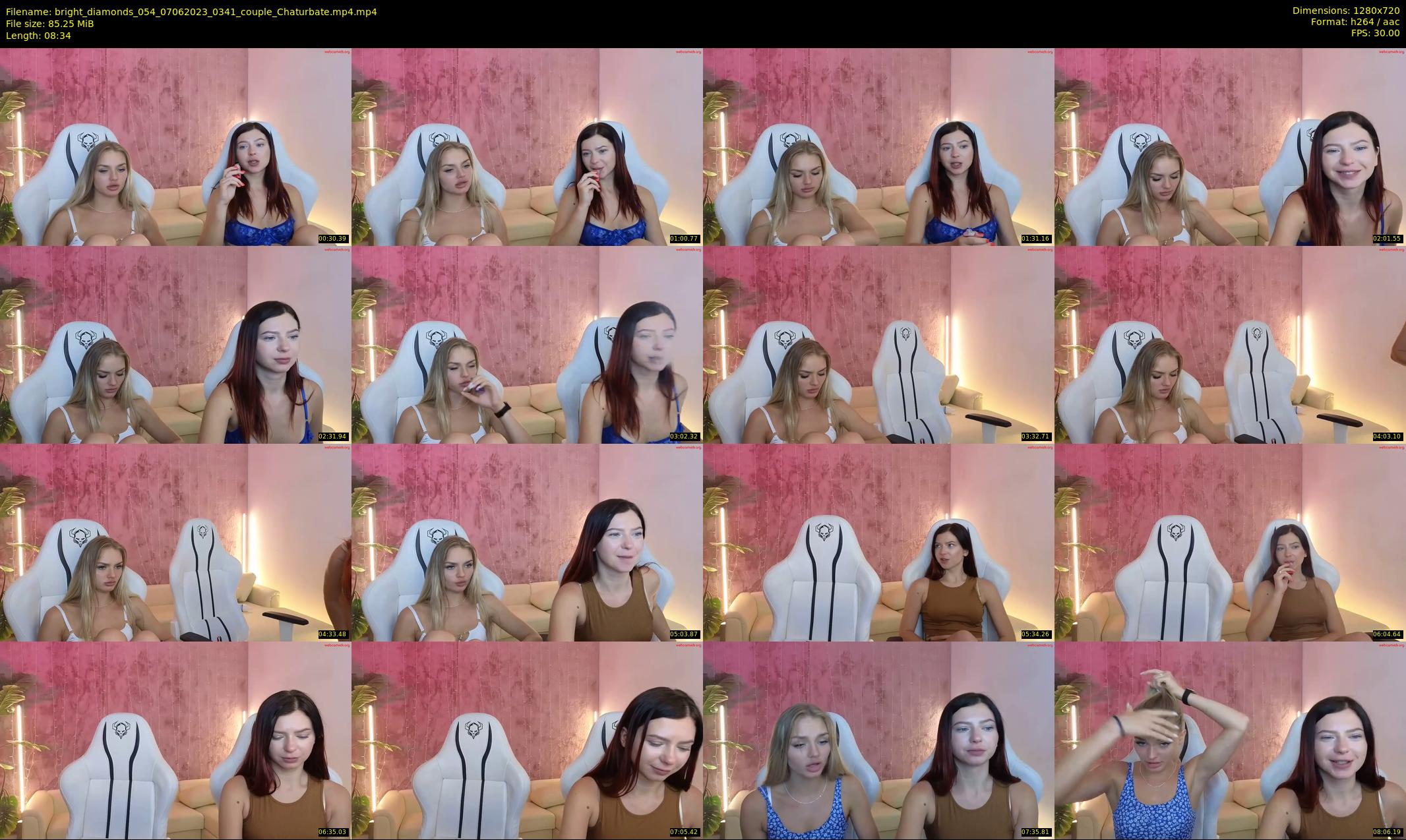 bright_diamonds_054 — 9 minute Chaturbate couple cam show recording, 720p, Jun 7, 2023