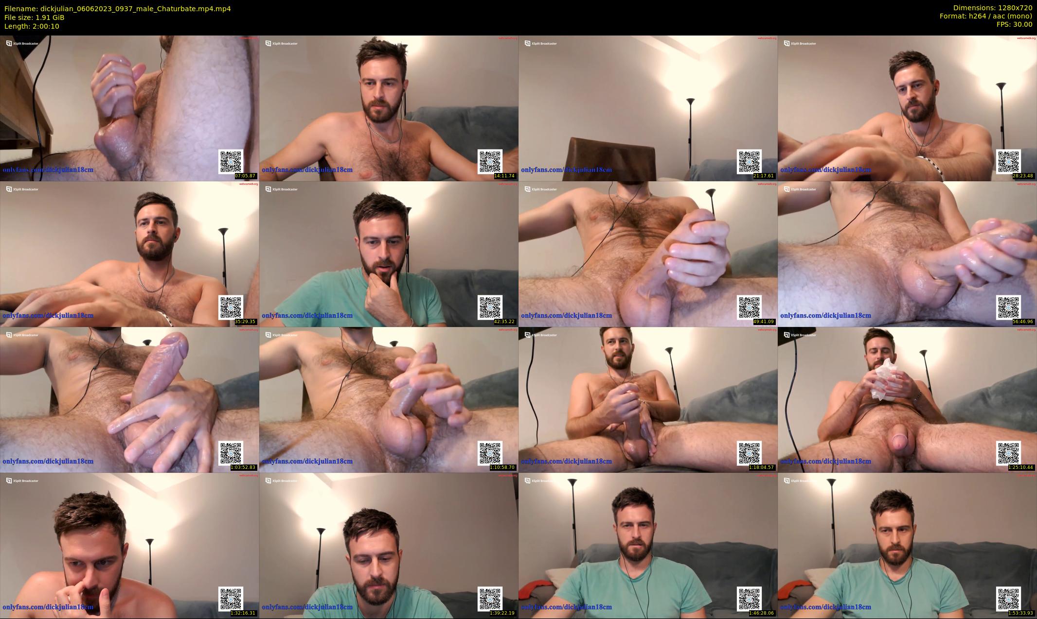 dickjulian — 121 minute Chaturbate male cam show recording, 720p, Jun 6, 2023