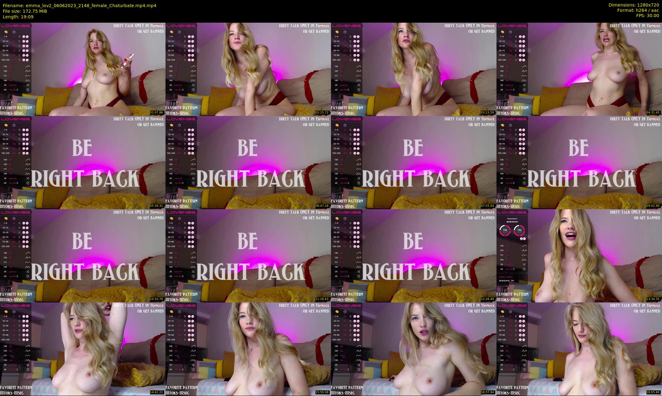 emma_lov2 — 20 minute Chaturbate female cam show recording, 720p, Jun 6, 2023