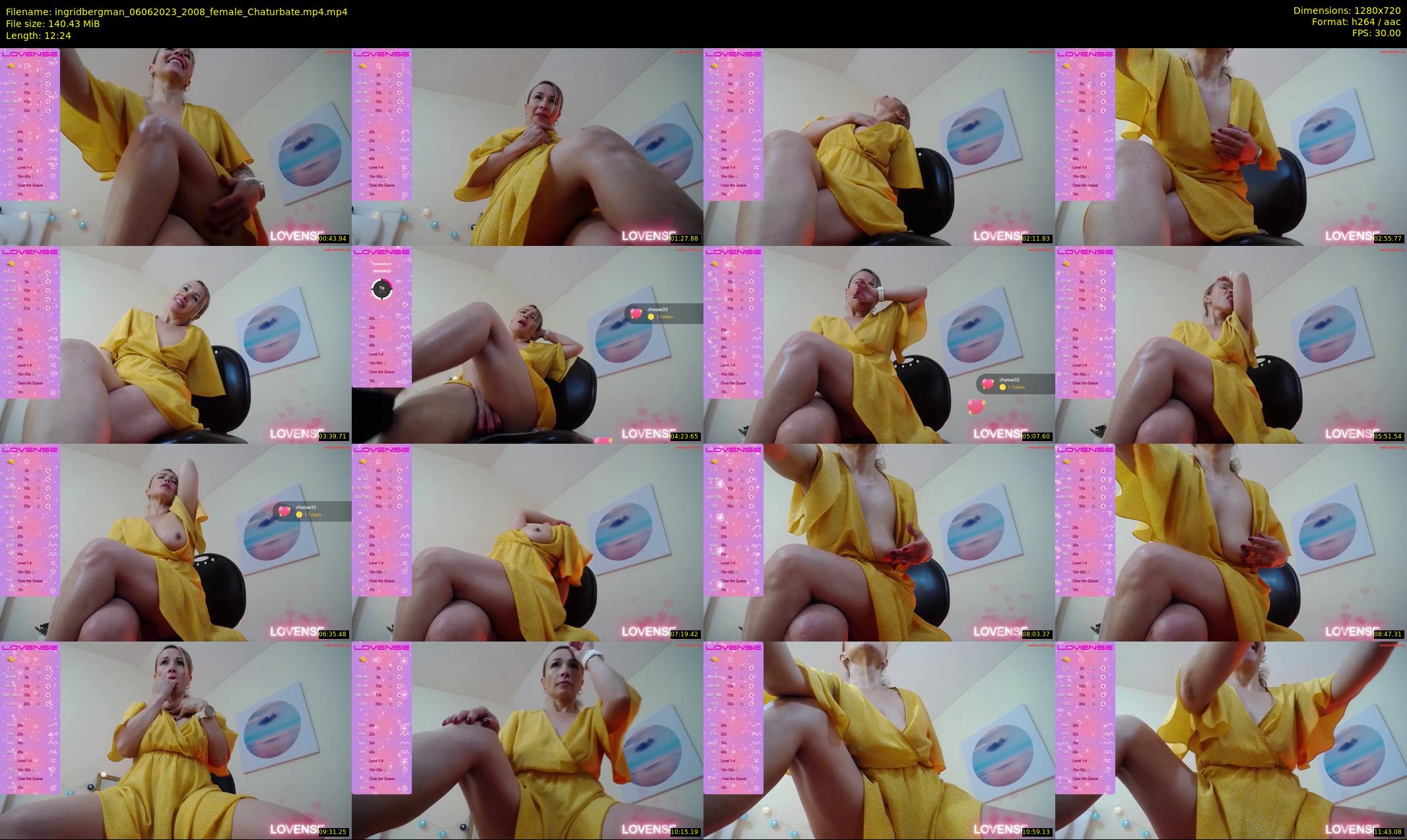 ingridbergman — 13 minute Chaturbate female cam show recording, 720p, Jun 6, 2023