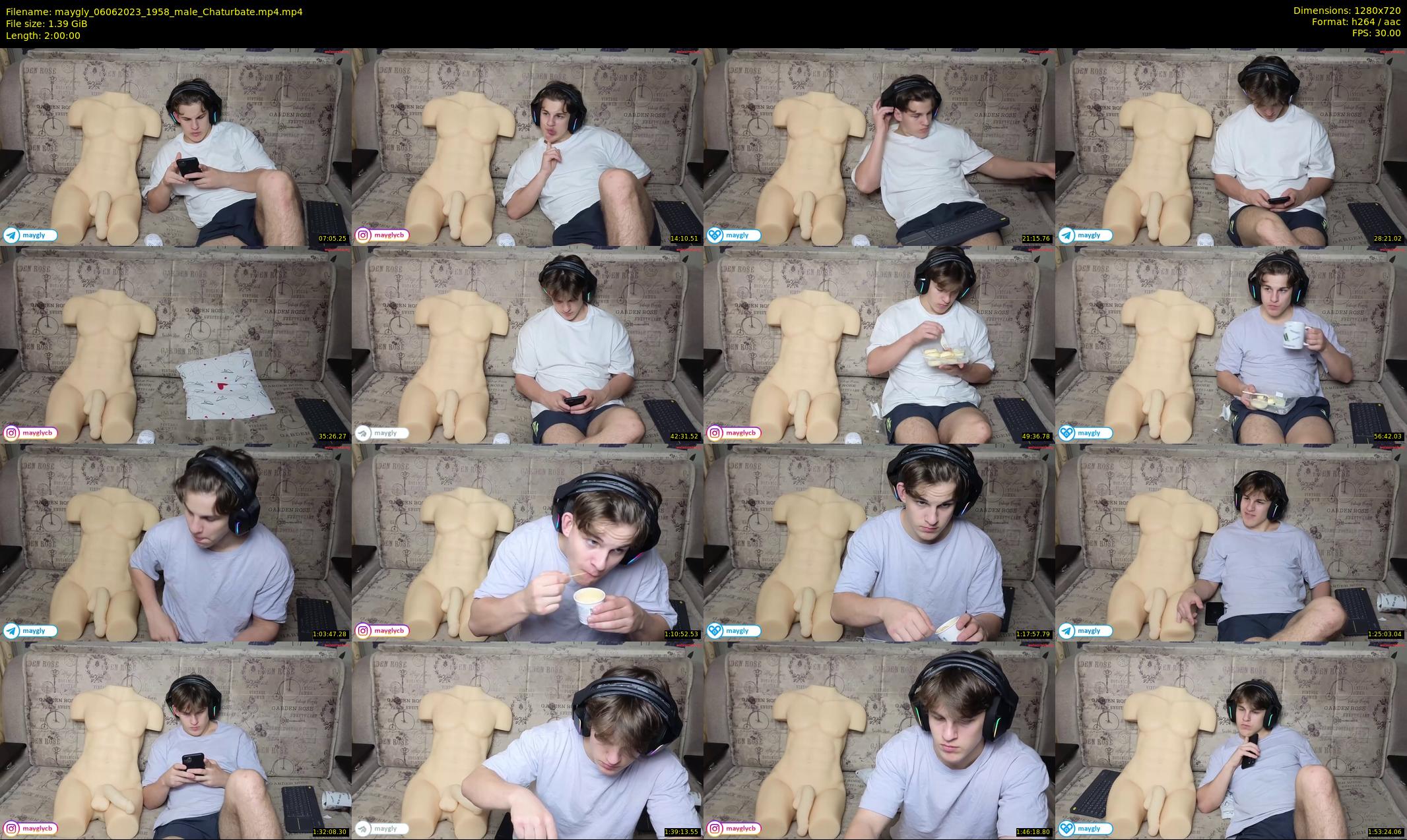 maygly — 120 minute Chaturbate male cam show recording, 720p, Jun 6, 2023