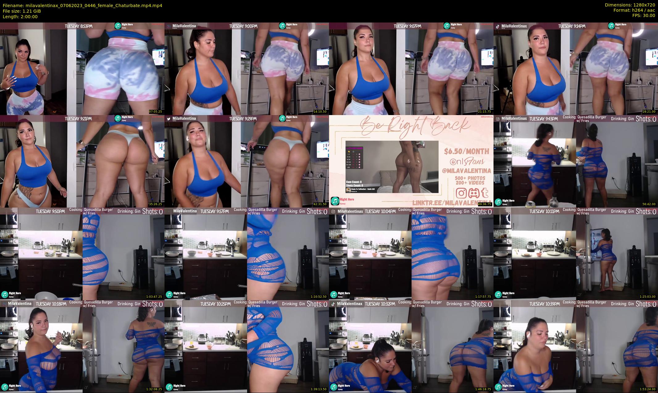 milavalentinax — 120 minute Chaturbate female cam show recording, 720p, Jun 7, 2023