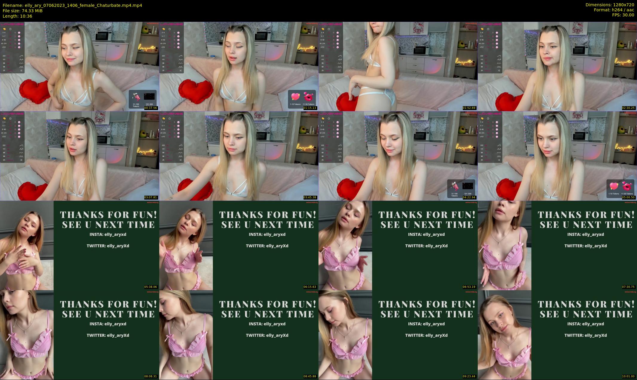 elly_ary — 11 minute Chaturbate female cam show recording, 720p, Jun 7, 2023