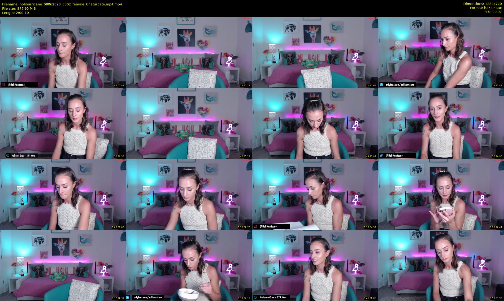 holihurricane — 121 minute Chaturbate female cam show recording, 720p, Jun 8, 2023