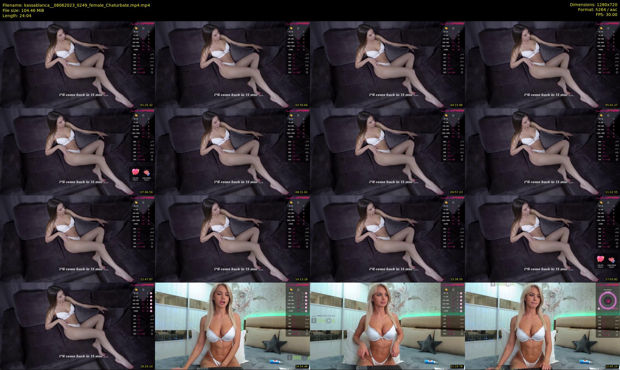 kassablanca_ — 25 minute Chaturbate female cam show recording, 720p, Jun 8, 2023