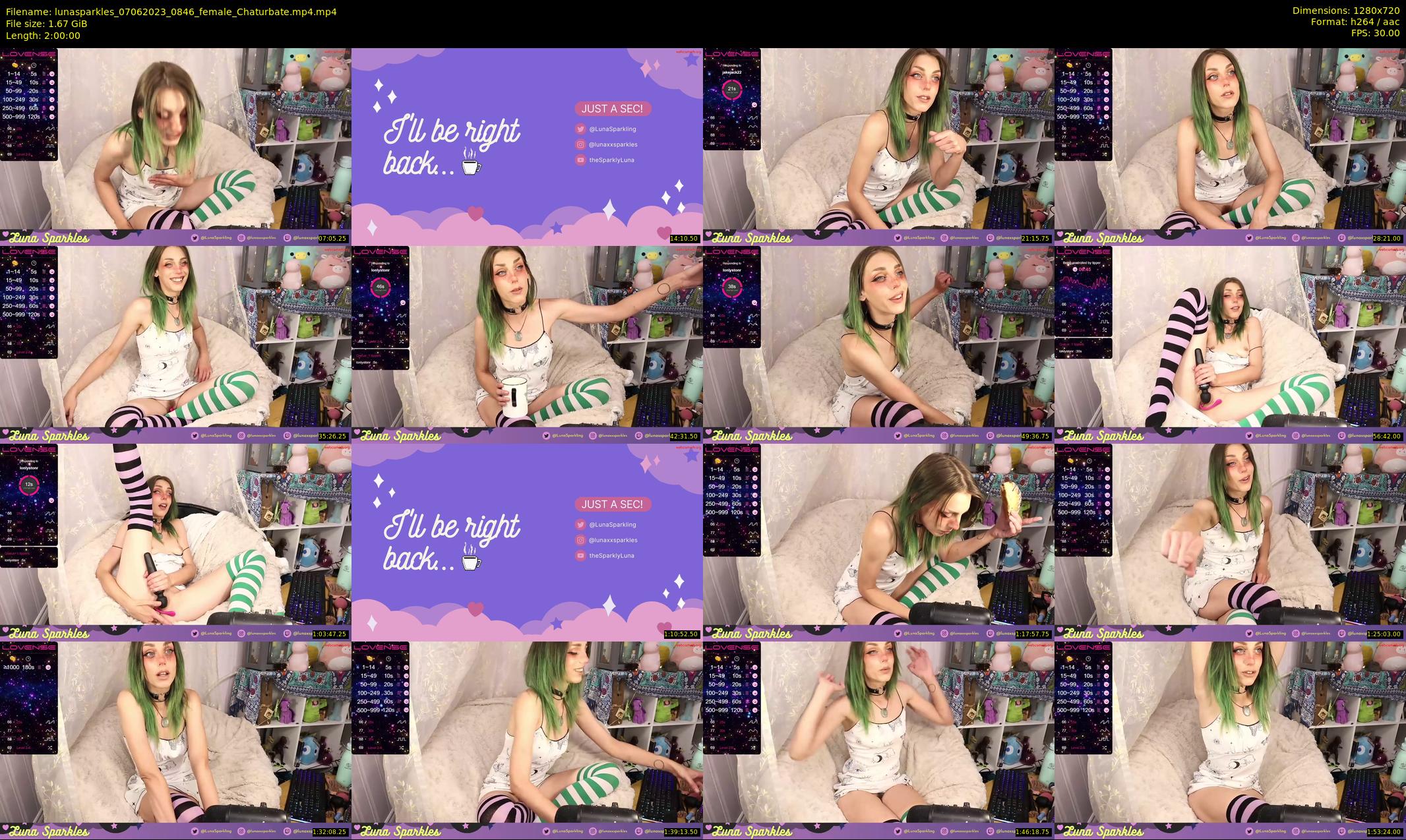lunasparkles — 120 minute Chaturbate female cam show recording, 720p, Jun 7, 2023