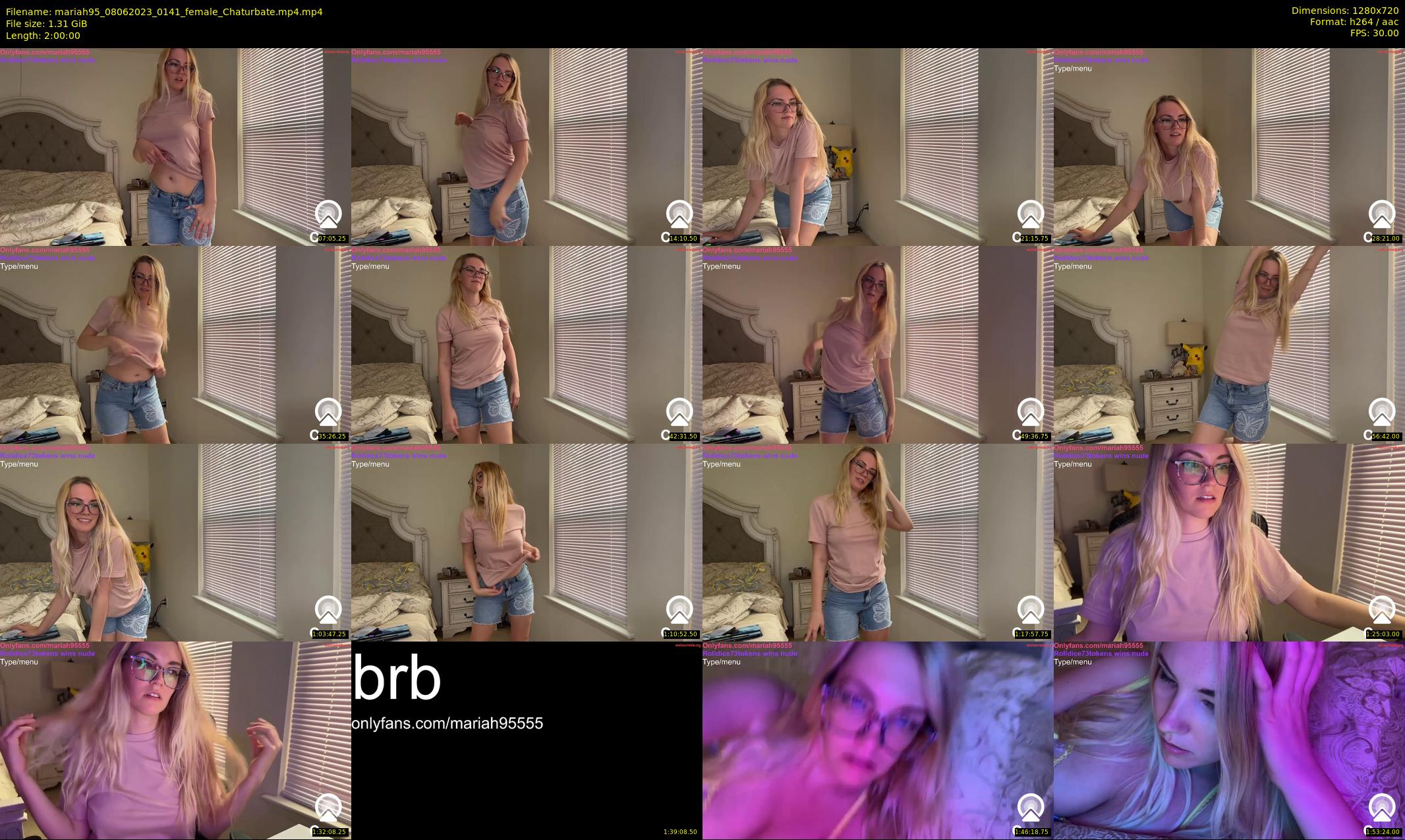 mariah95 — 120 minute Chaturbate female cam show recording, 720p, Jun 8, 2023