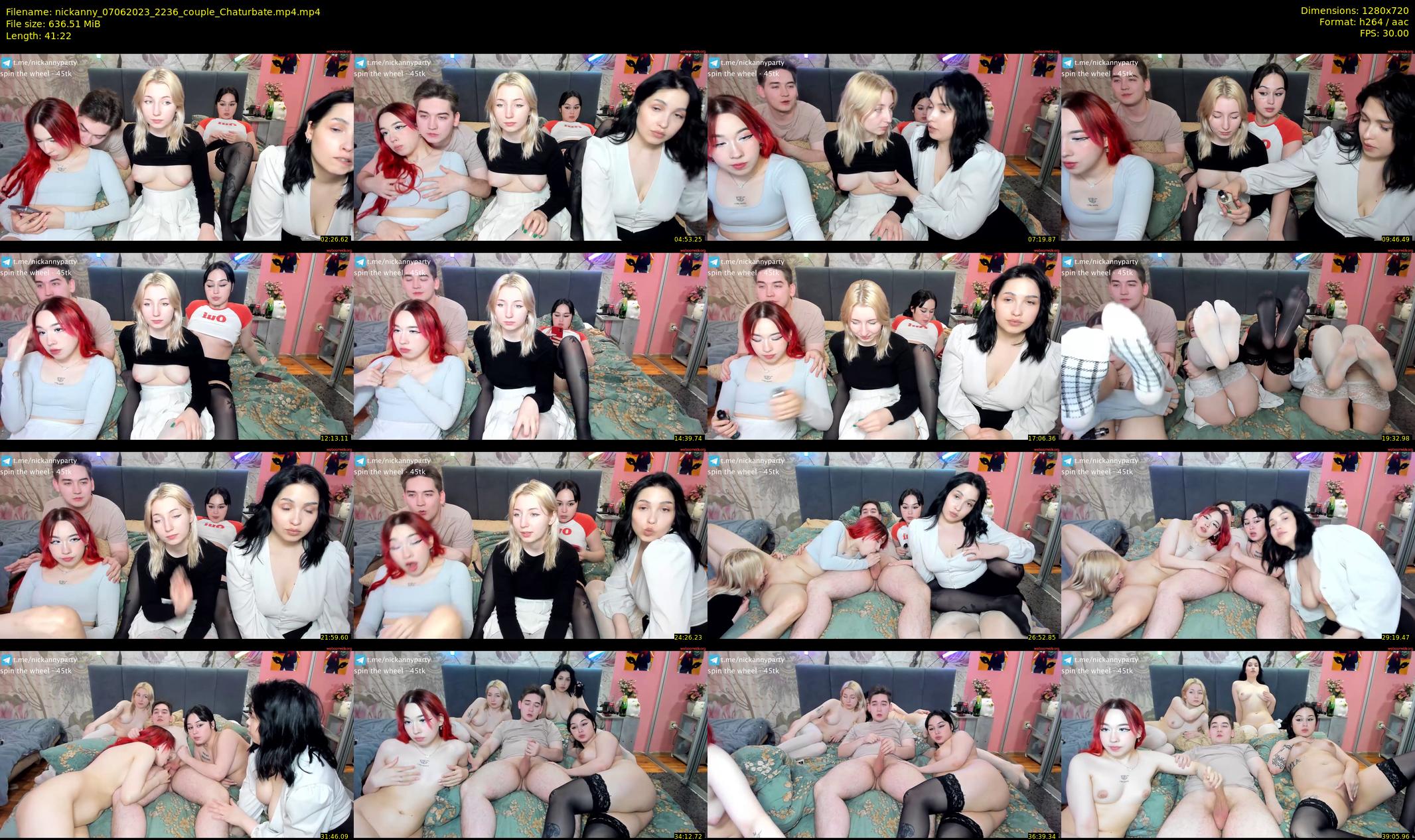 nickanny — 42 minute Chaturbate couple cam show recording, 720p, Jun 7, 2023