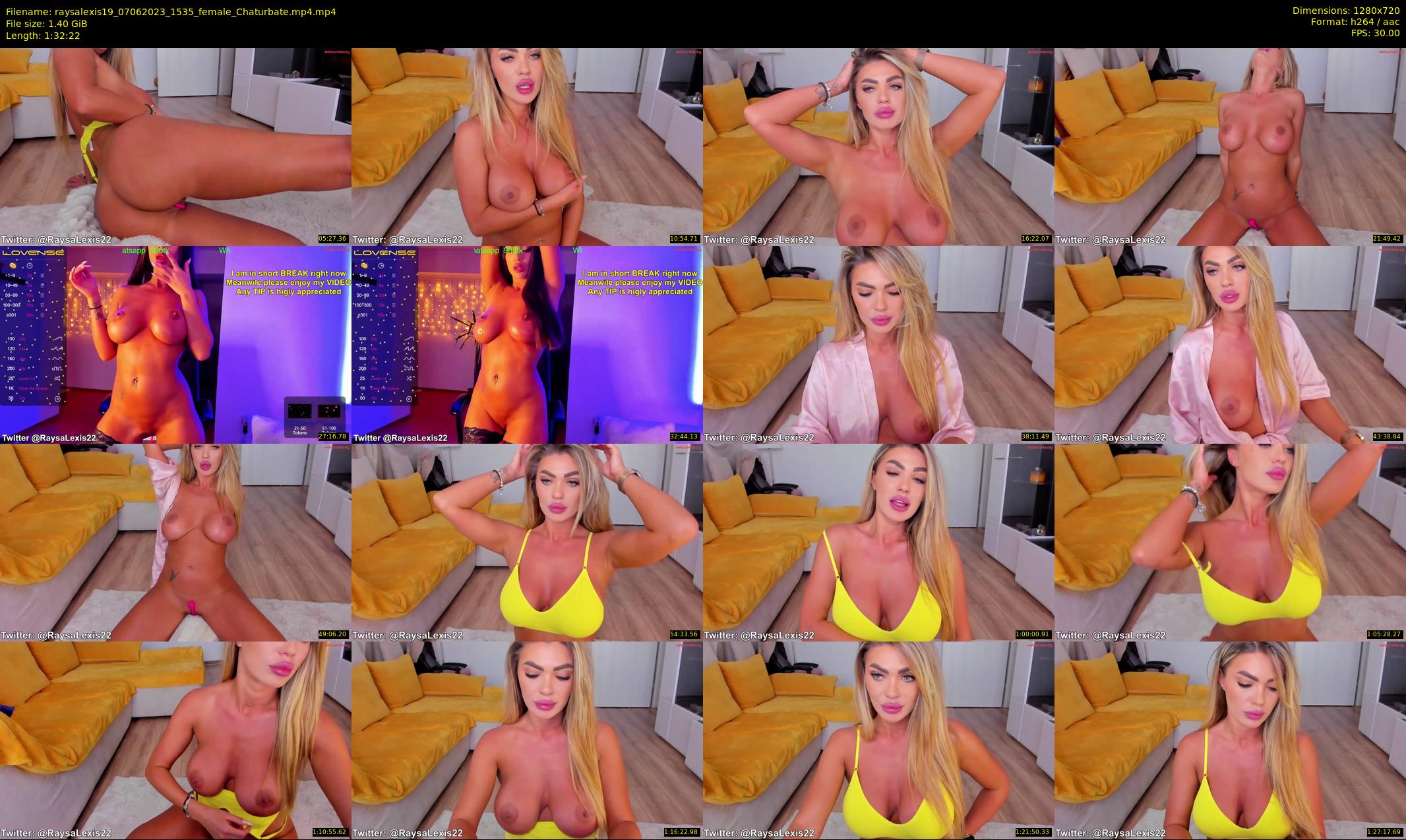 raysalexis19 — 93 minute Chaturbate female cam show recording, 720p, Jun 7, 2023