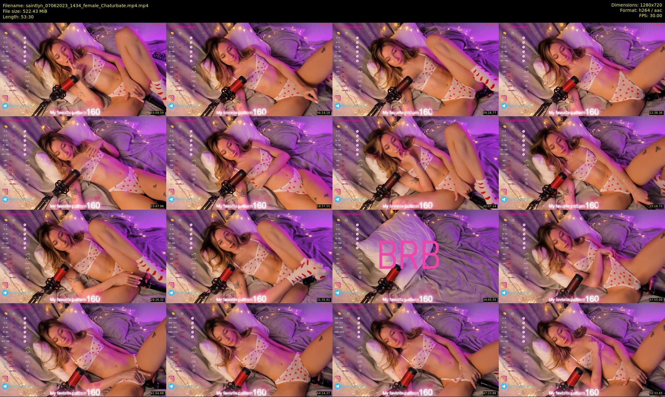saintlyn — 54 minute Chaturbate female cam show recording, 720p, Jun 7, 2023