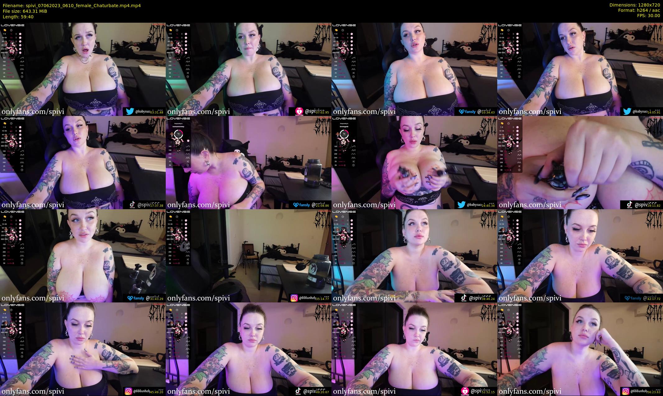 spivi — 60 minute Chaturbate female cam show recording, 720p, Jun 7, 2023