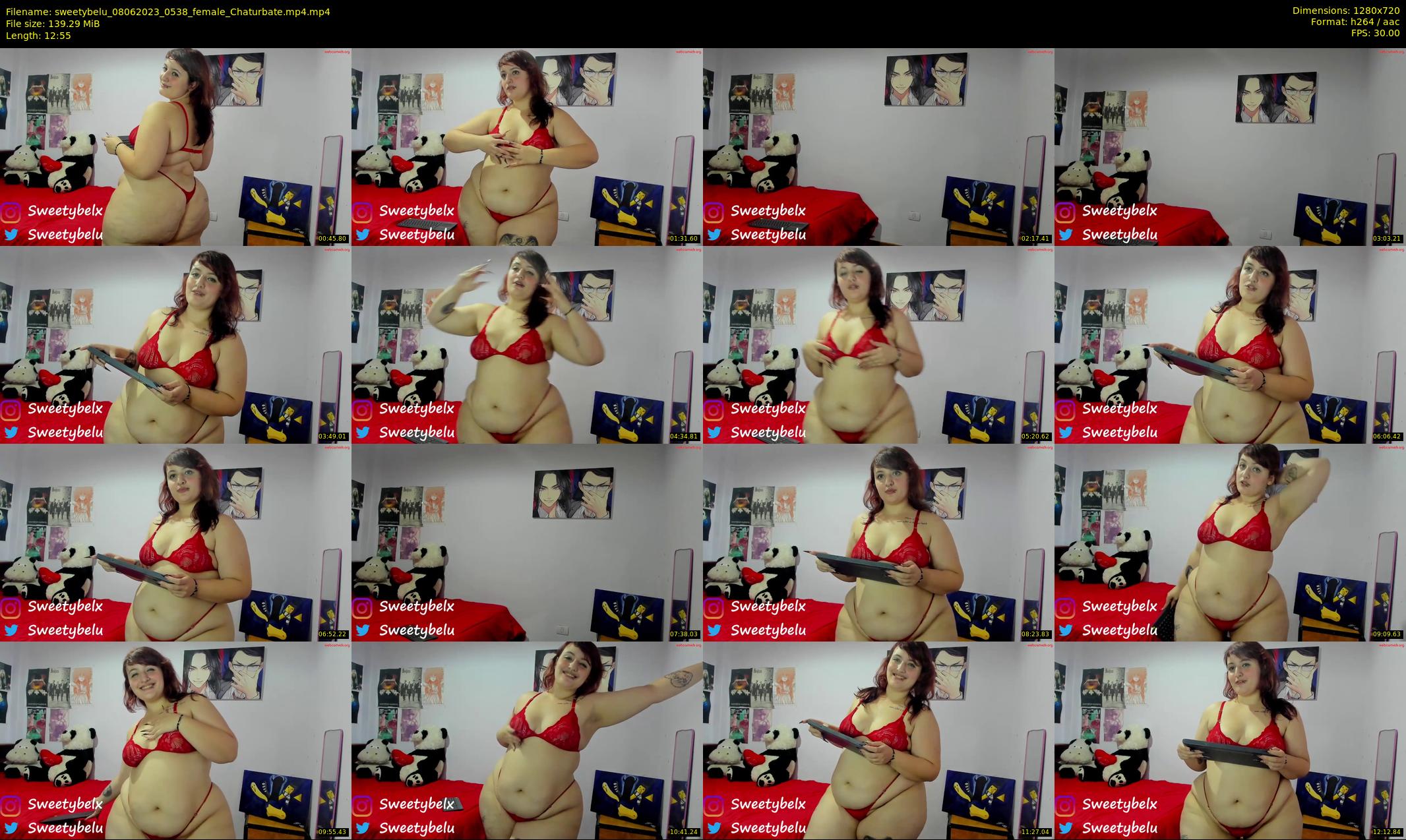 sweetybelu — 13 minute Chaturbate female cam show recording, 720p, Jun 8, 2023
