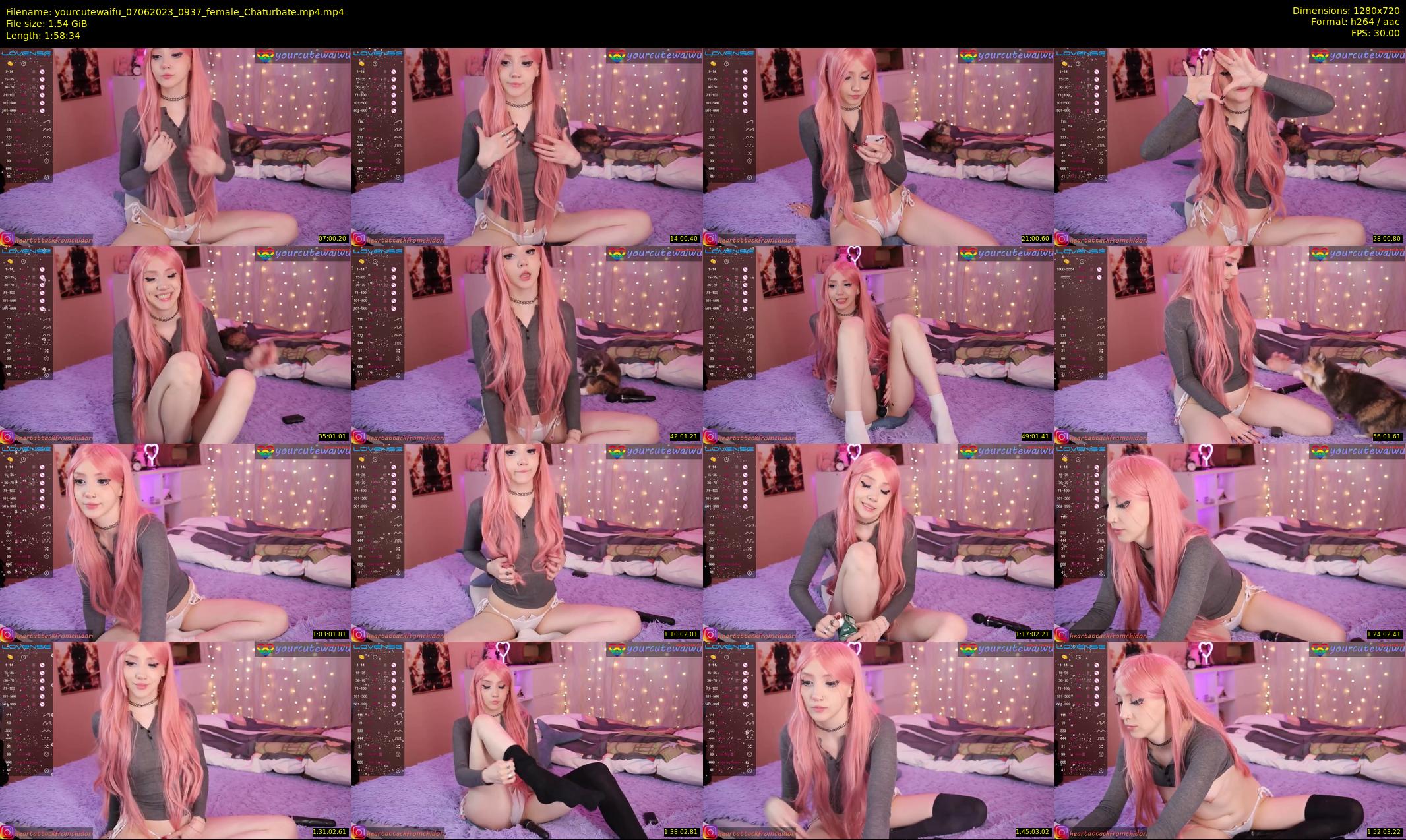 yourcutewaifu — 119 minute Chaturbate female cam show recording, 720p, Jun 7, 2023