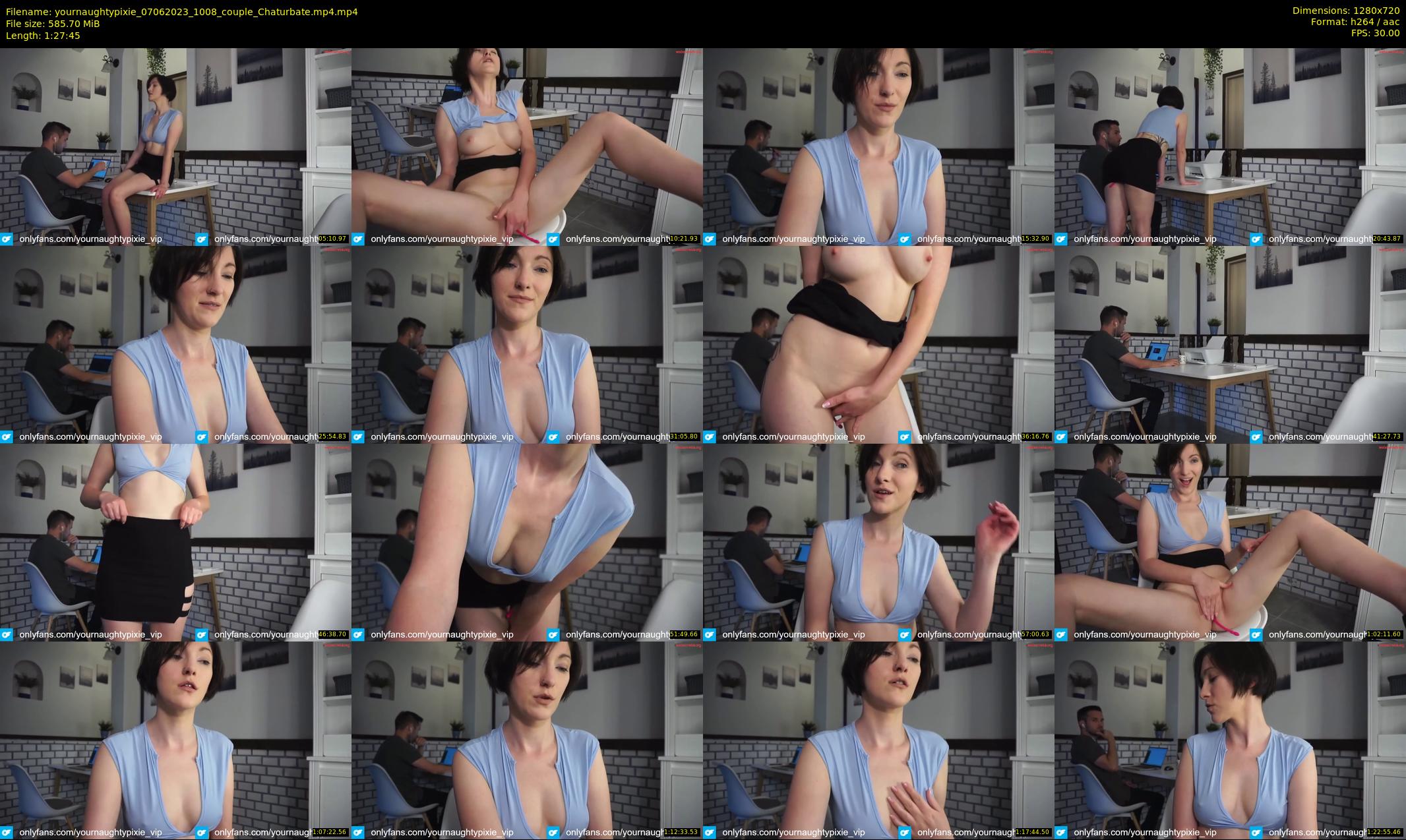 yournaughtypixie — 88 minute Chaturbate couple cam show recording, 720p, Jun 7, 2023