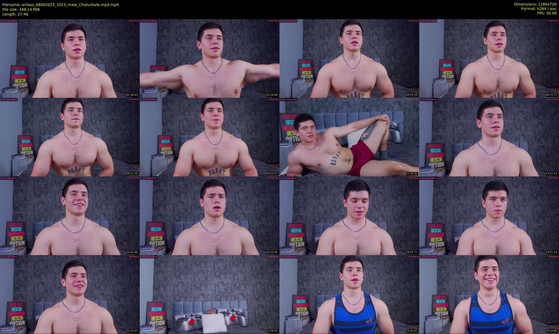 arilass — 28 minute Chaturbate male cam show recording, 720p, Jun 8, 2023